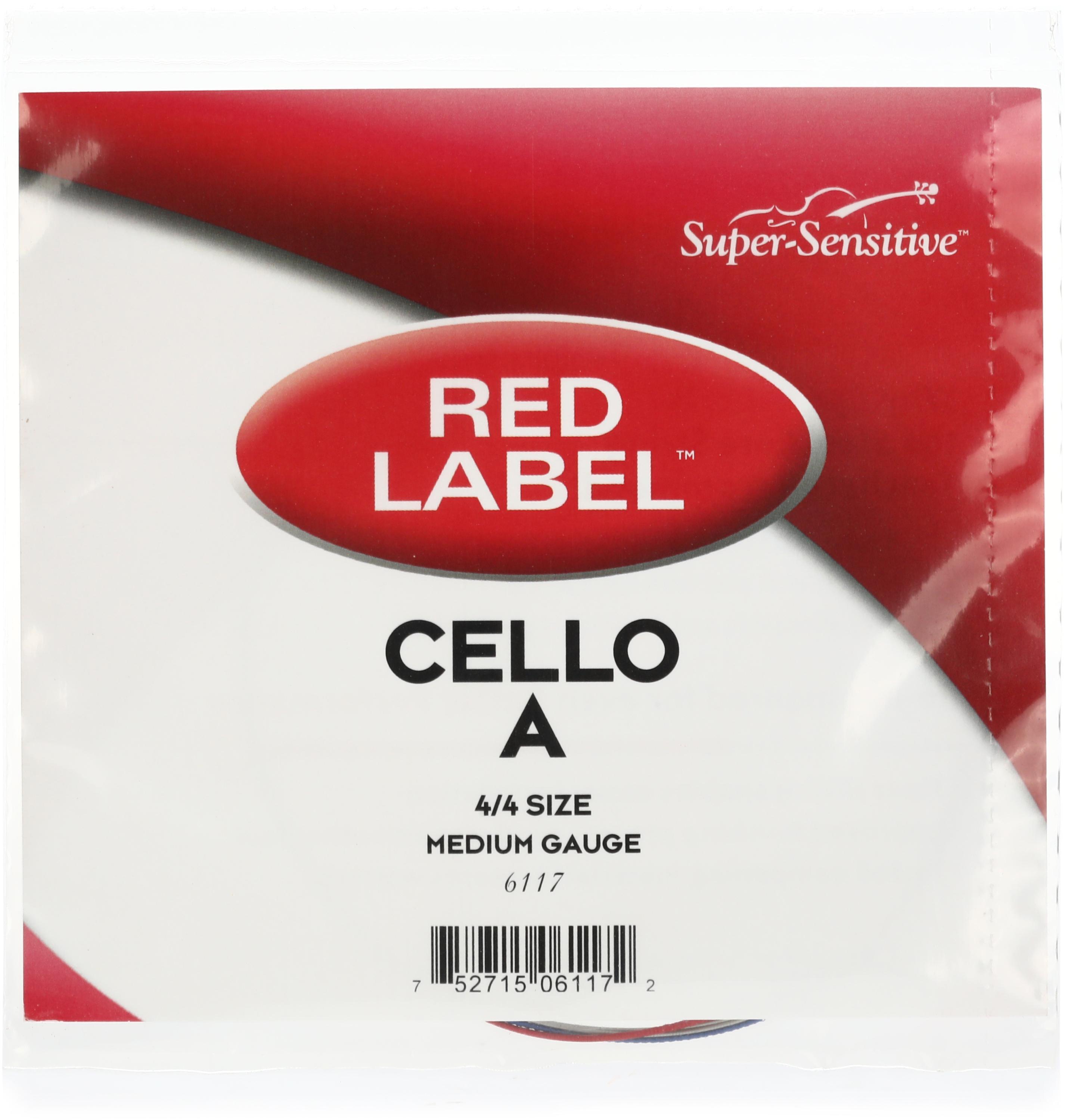 Photo of Super-Sensitive 6117 Red Label Cello A String - 4/4 Size