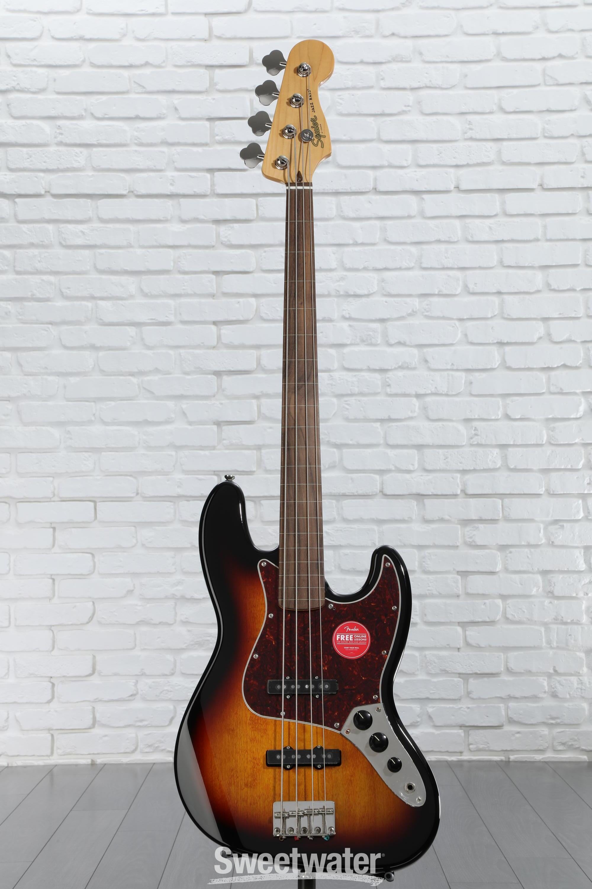 Squier Classic Vibe '60s Jazz Bassフレットレス Squier Classic Vibe '60s Fretless Jazz Bass Guitar | Music