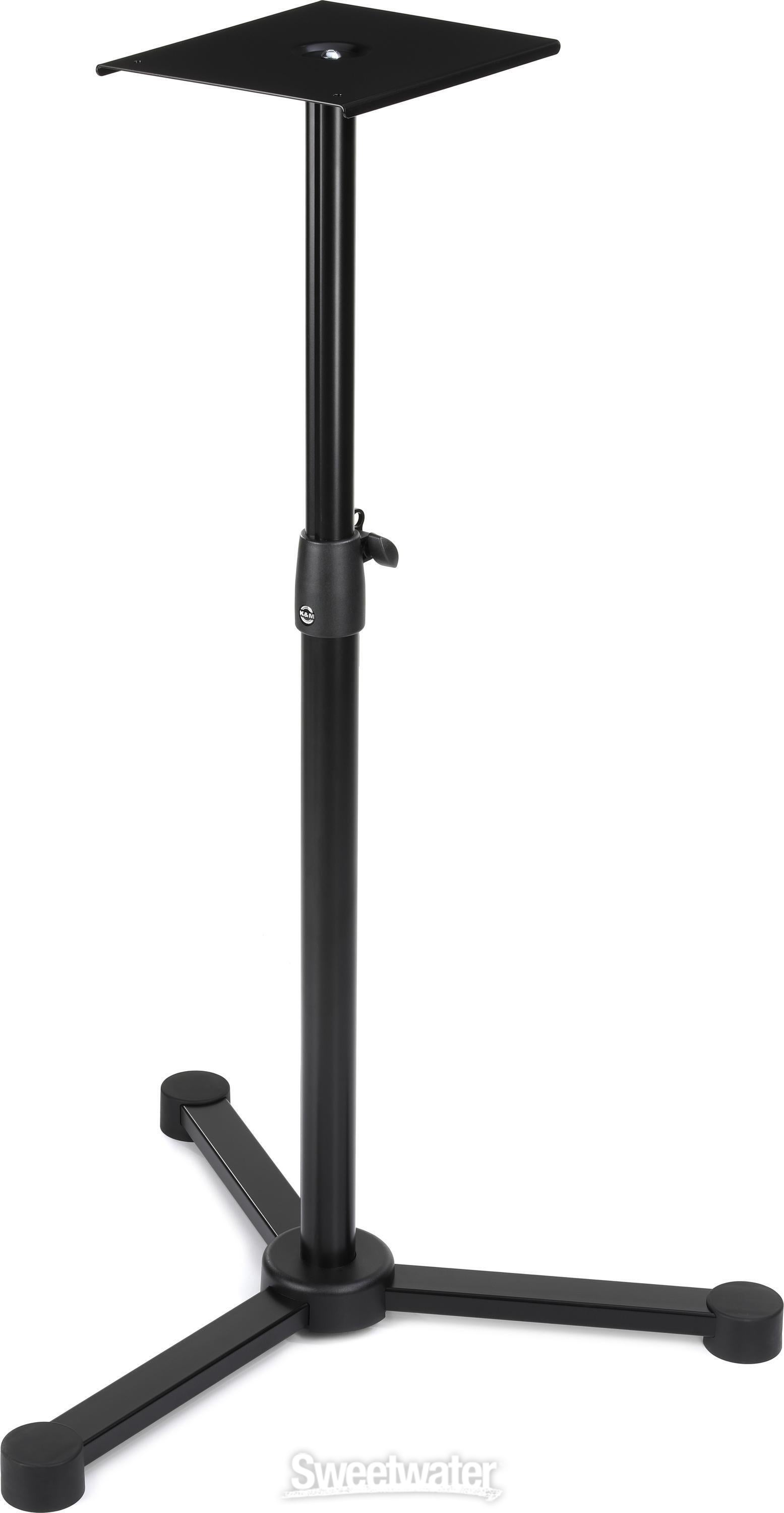 K&M 26720.022.55 Adjustable Monitor Speaker Stand - Black