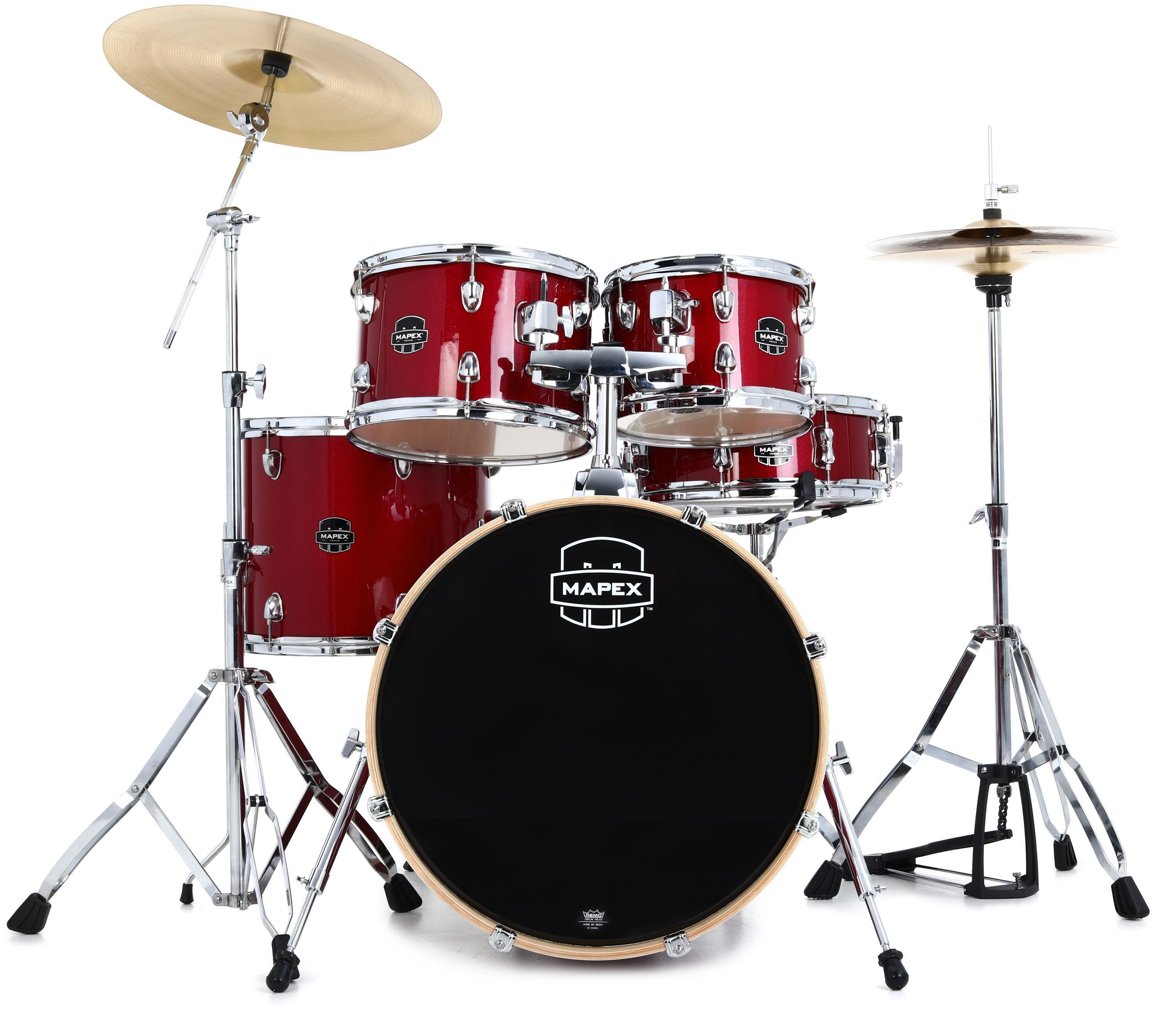 Mapex Venus VE5044FTC 5-piece Fusion Complete Drum Set - Crimson