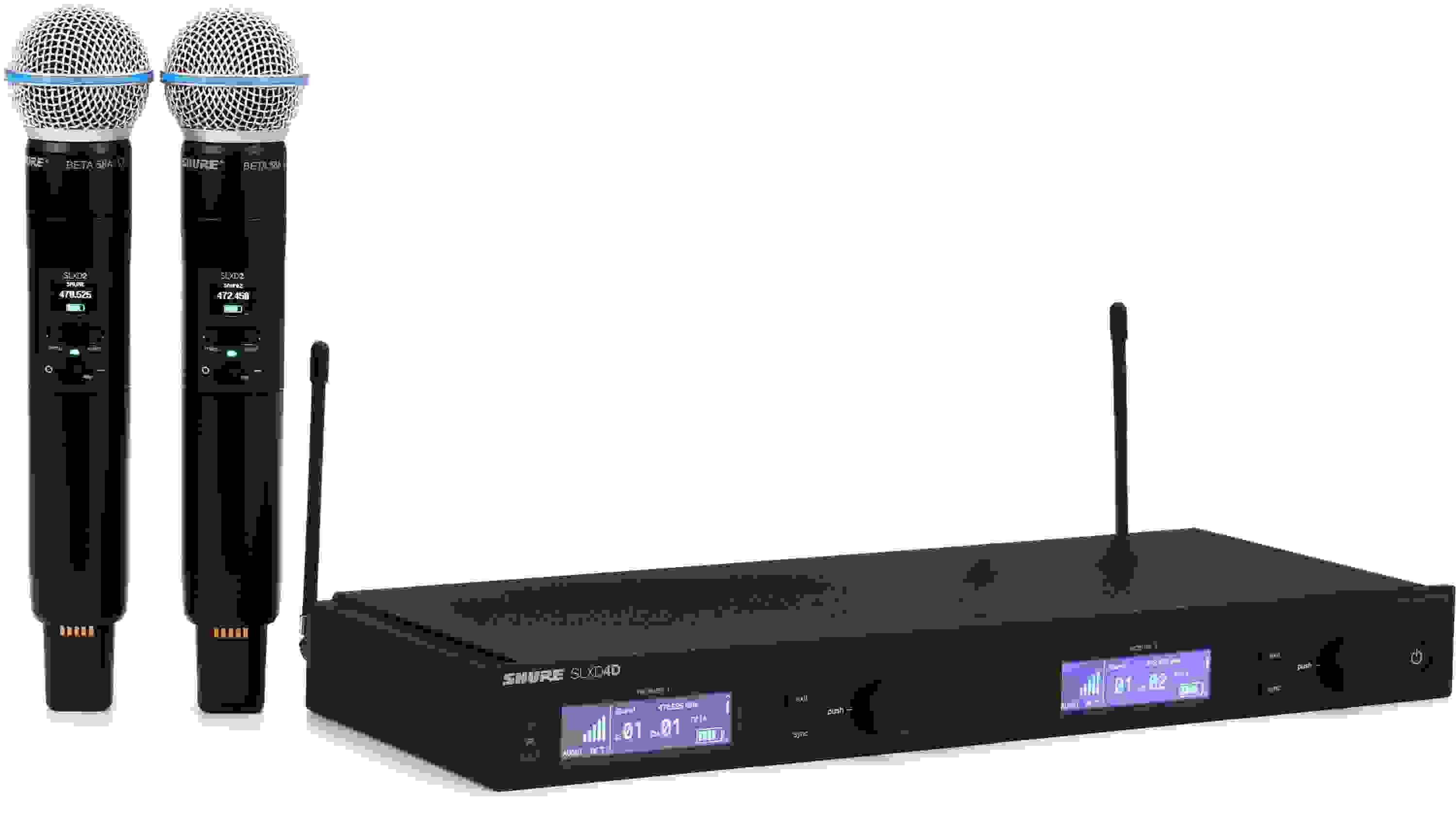 Shure SLXD24D/B58 Digital Wireless Dual Handheld Microphone System - G58 Band