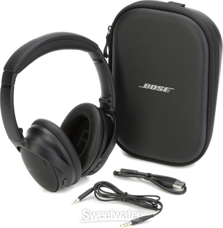 NEW Bose QuietComfort Wireless Noise Cancelling Headphones, Bluetooth Over  Ear Headphones with Up To 24 Hours of Battery Life, Black