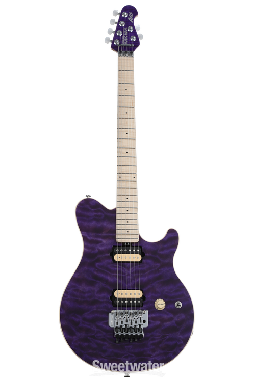 Ernie Ball Music Man BFR Nitro Axis Solidbody Electric Guitar - Translucent  Purple
