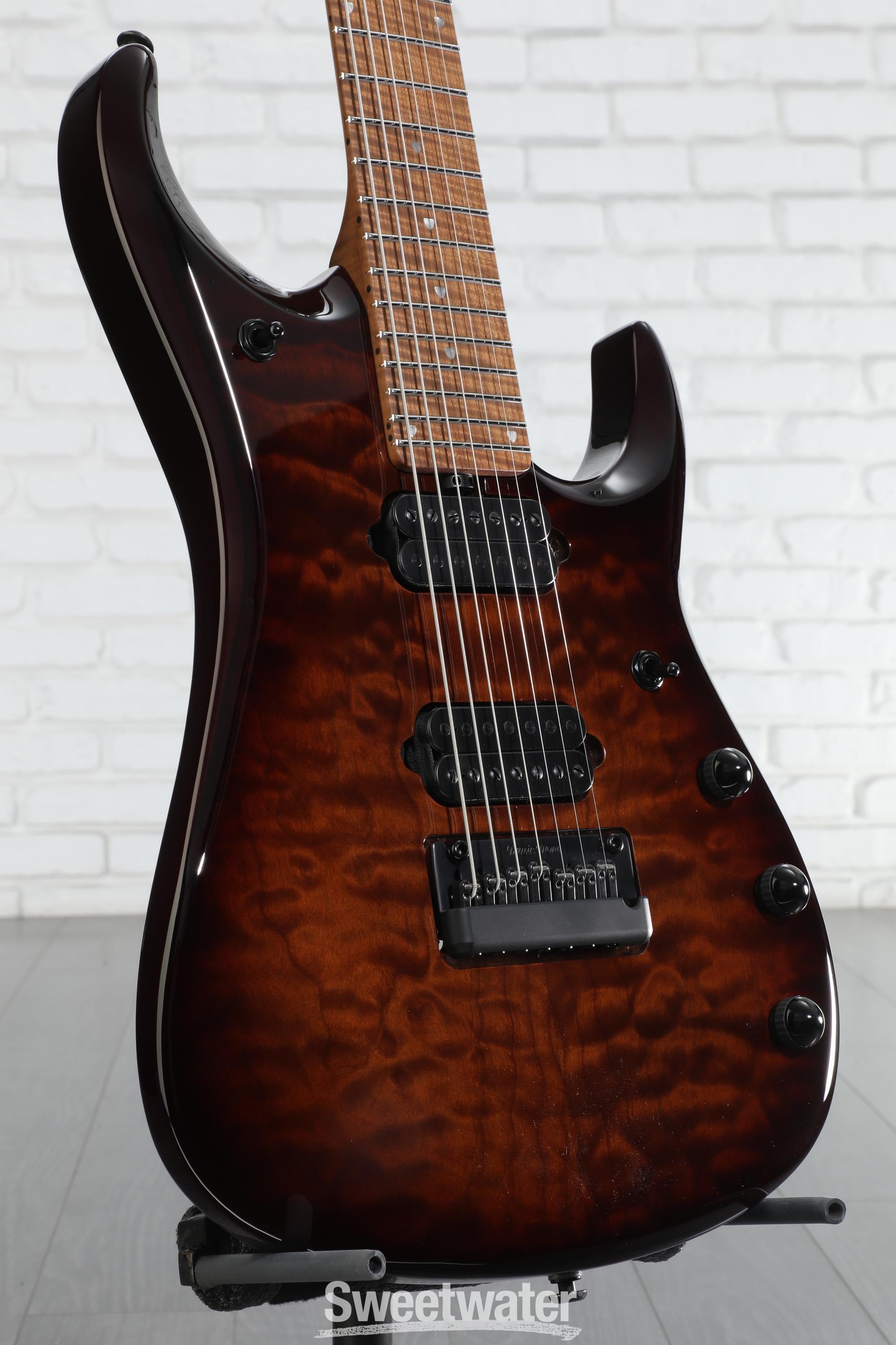 Photo of Ernie Ball Music Man JP15 7 John Petrucci Signature 7-string Electric Guitar - Amber Waves