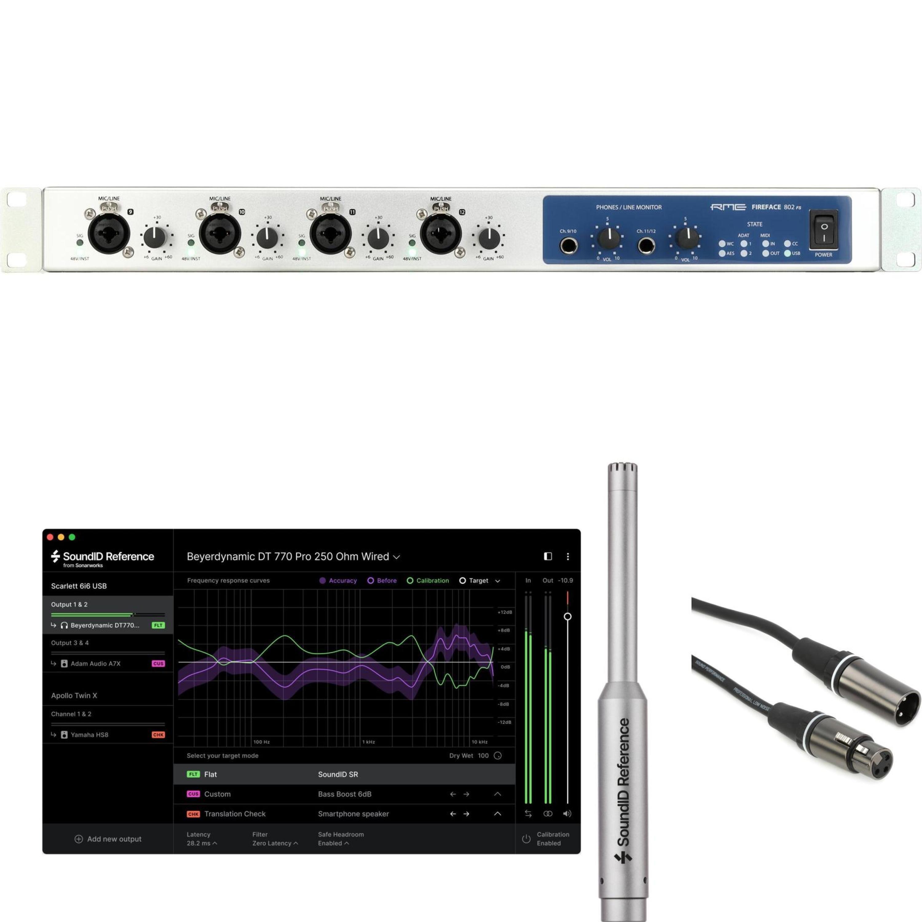 RME Fireface 802 FS USB 2.0 Audio Interface with Sonarworks SoundID  Reference Plug-in | Sweetwater