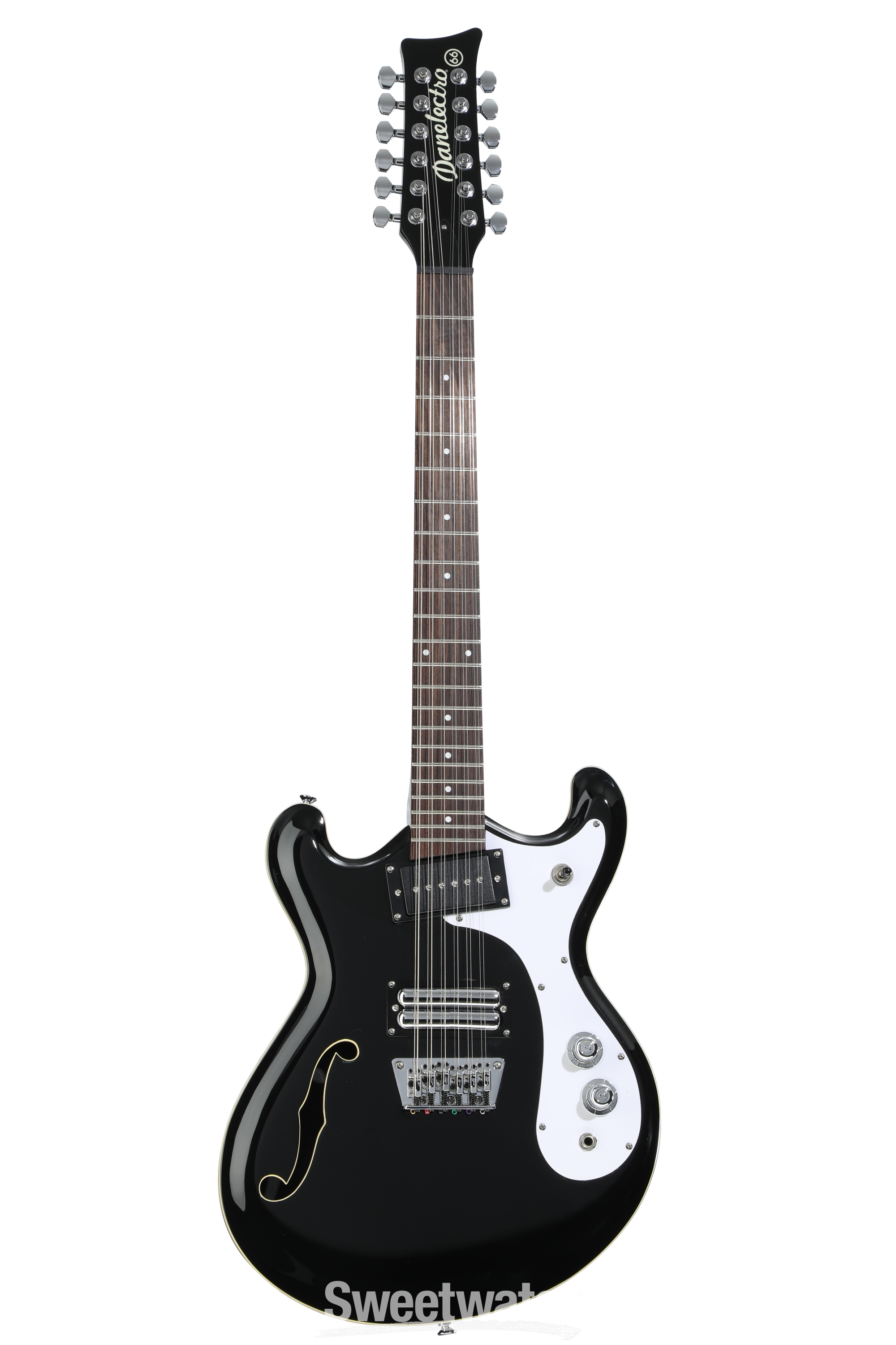 Danelectro 66-12, 12-string Electric Guitar - Limo Black | Sweetwater