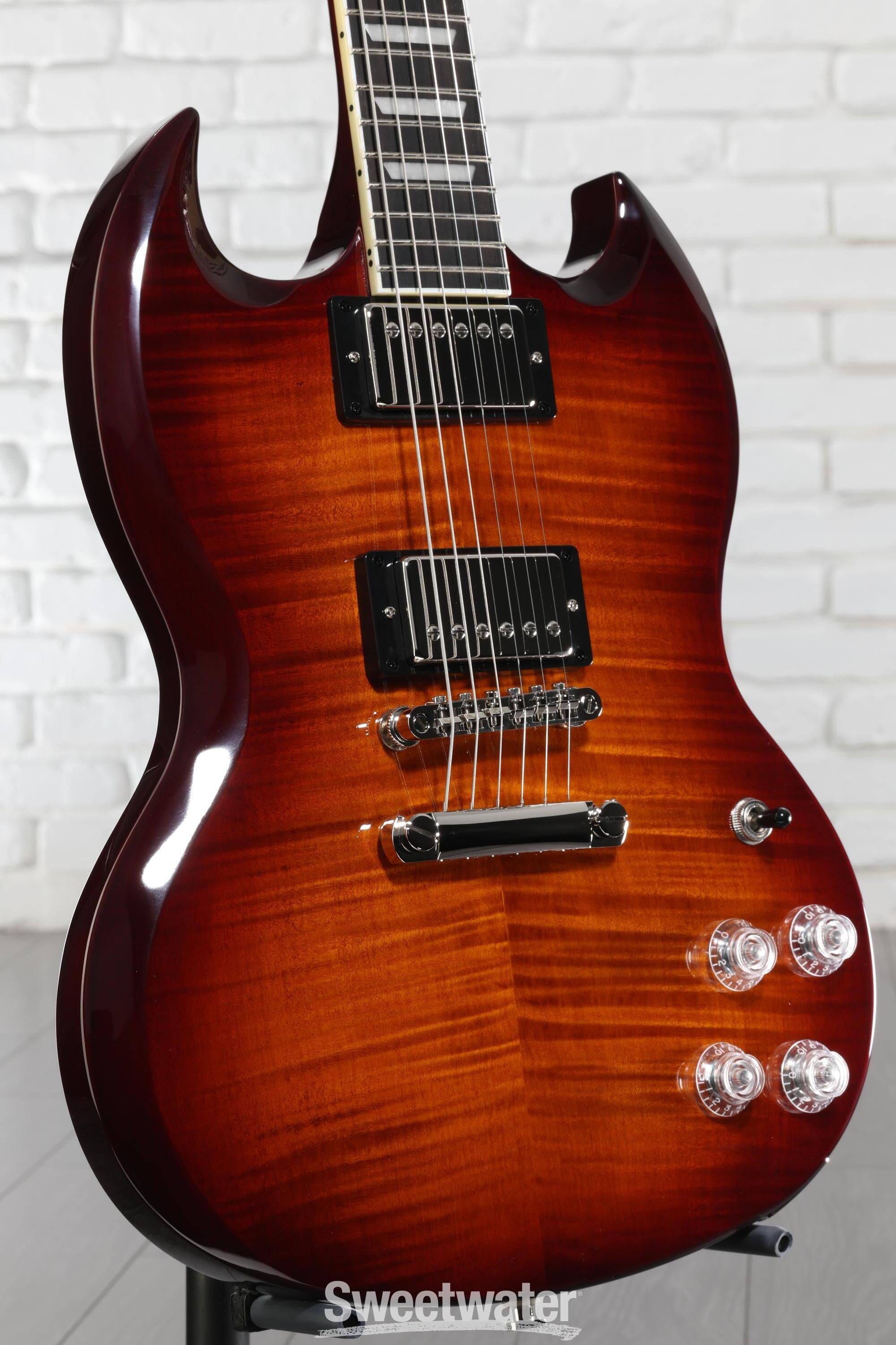 Epiphone SG エレキギター マホガニー Epiphone SG Modern Figured Electric Guitar - Mojave Burst | Sweetwater