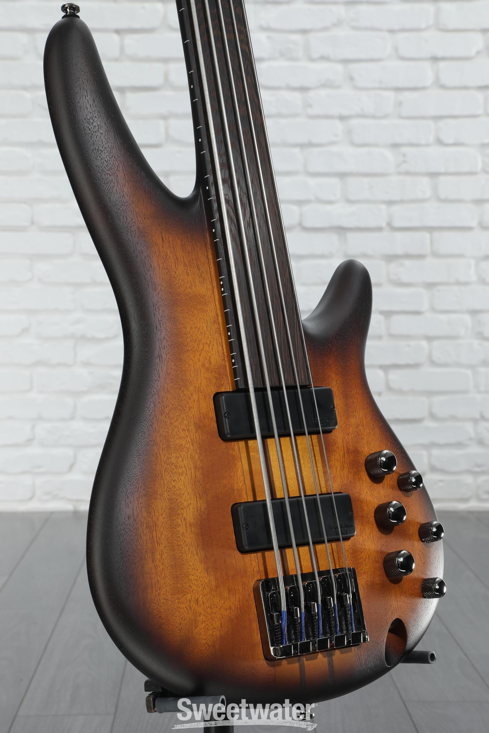 Ibanez Bass Workshop SRF705 Fretless Bass Guitar - Brown Burst