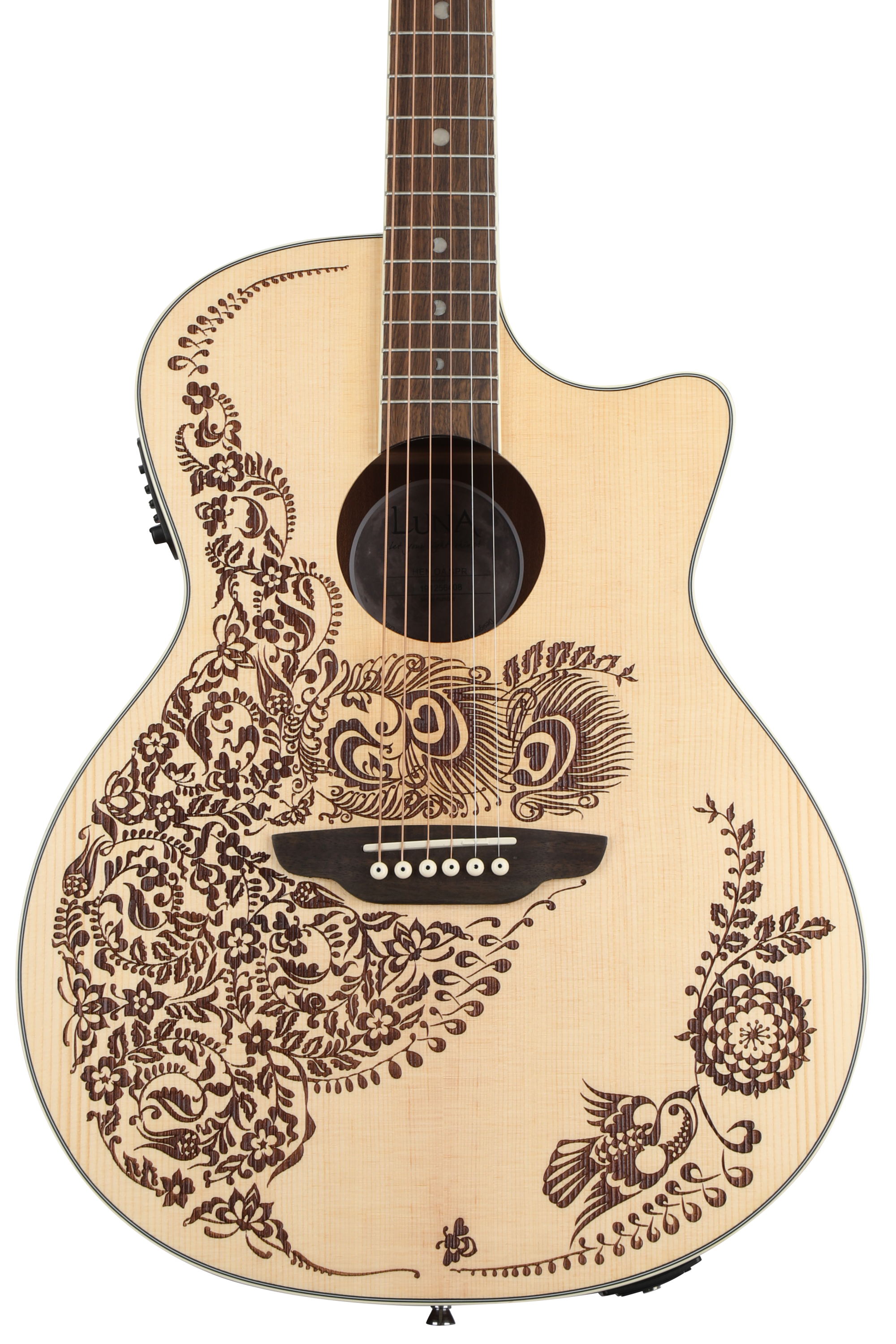 Luminans brysomme smertefuld Luna Henna Oasis Acoustic-electric Guitar - Open Pore Natural | Sweetwater