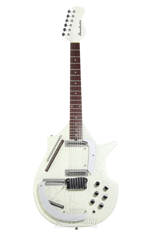 Danelectro Sitar - White Crackle | Sweetwater