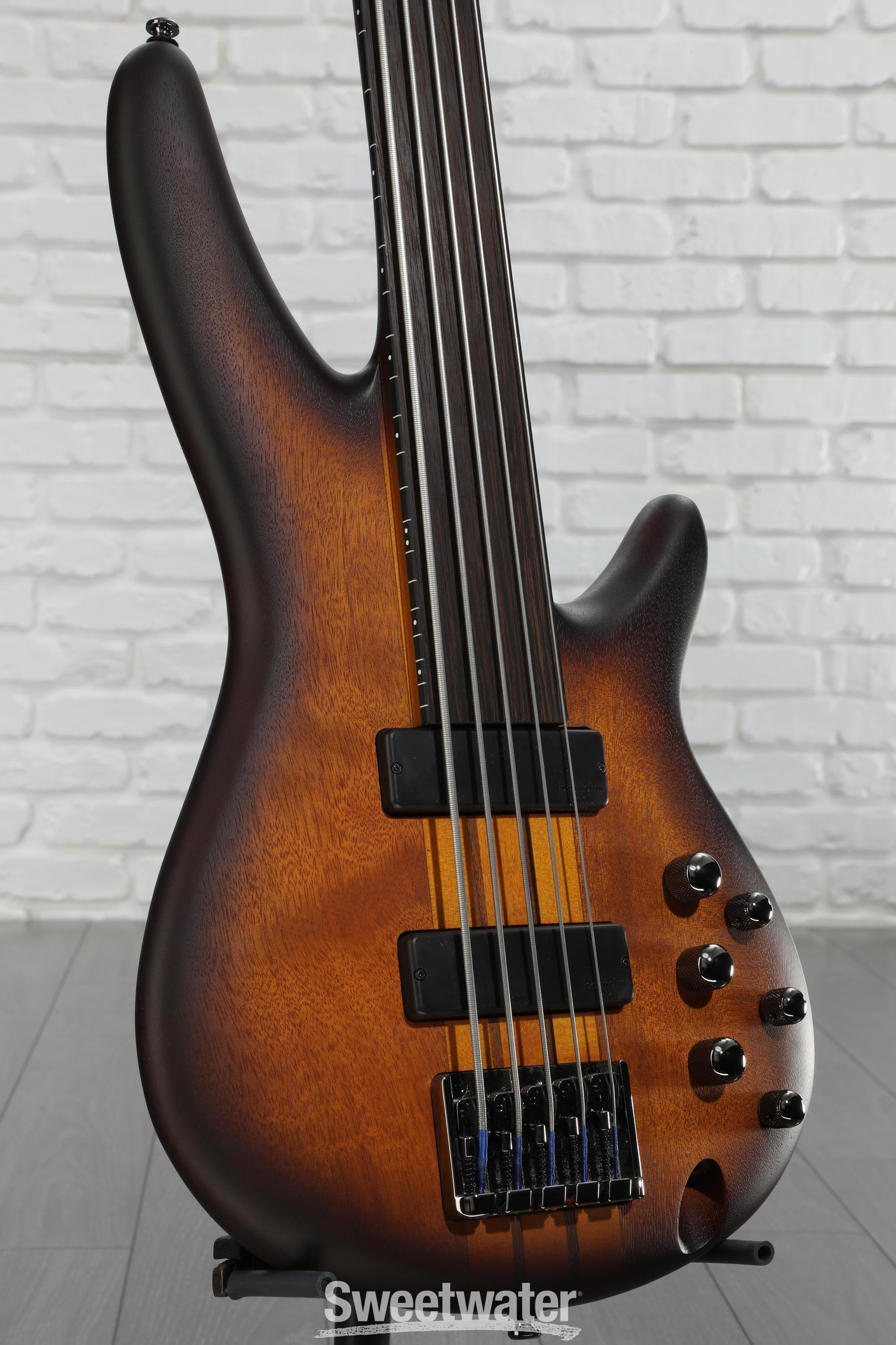 Ibanez Bass Workshop SRF705 Fretless Bass Guitar - Brown Burst