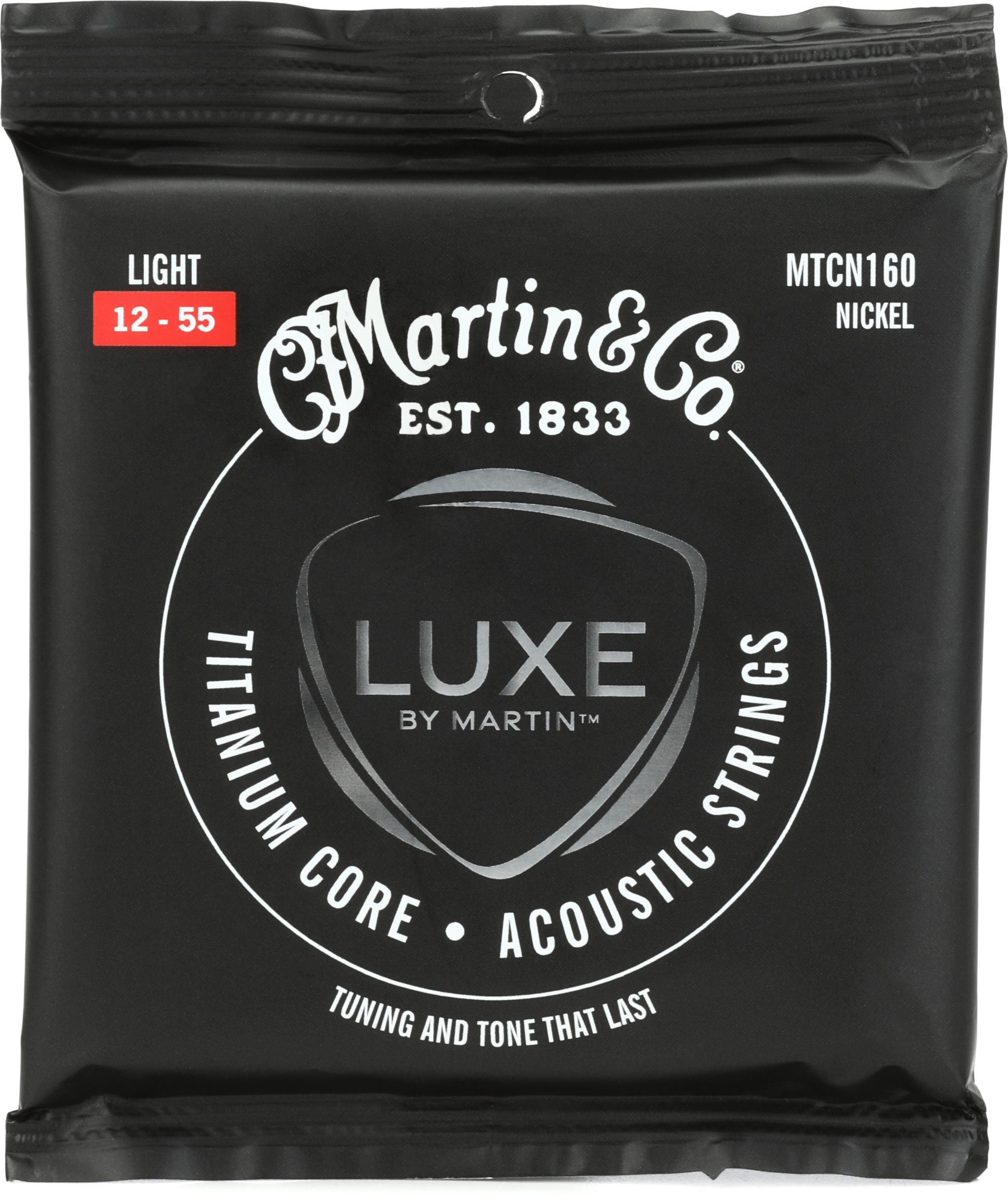Photo of Martin MTCN160 Titanium Core Acoustic Guitar Strings - .012-.055 Light