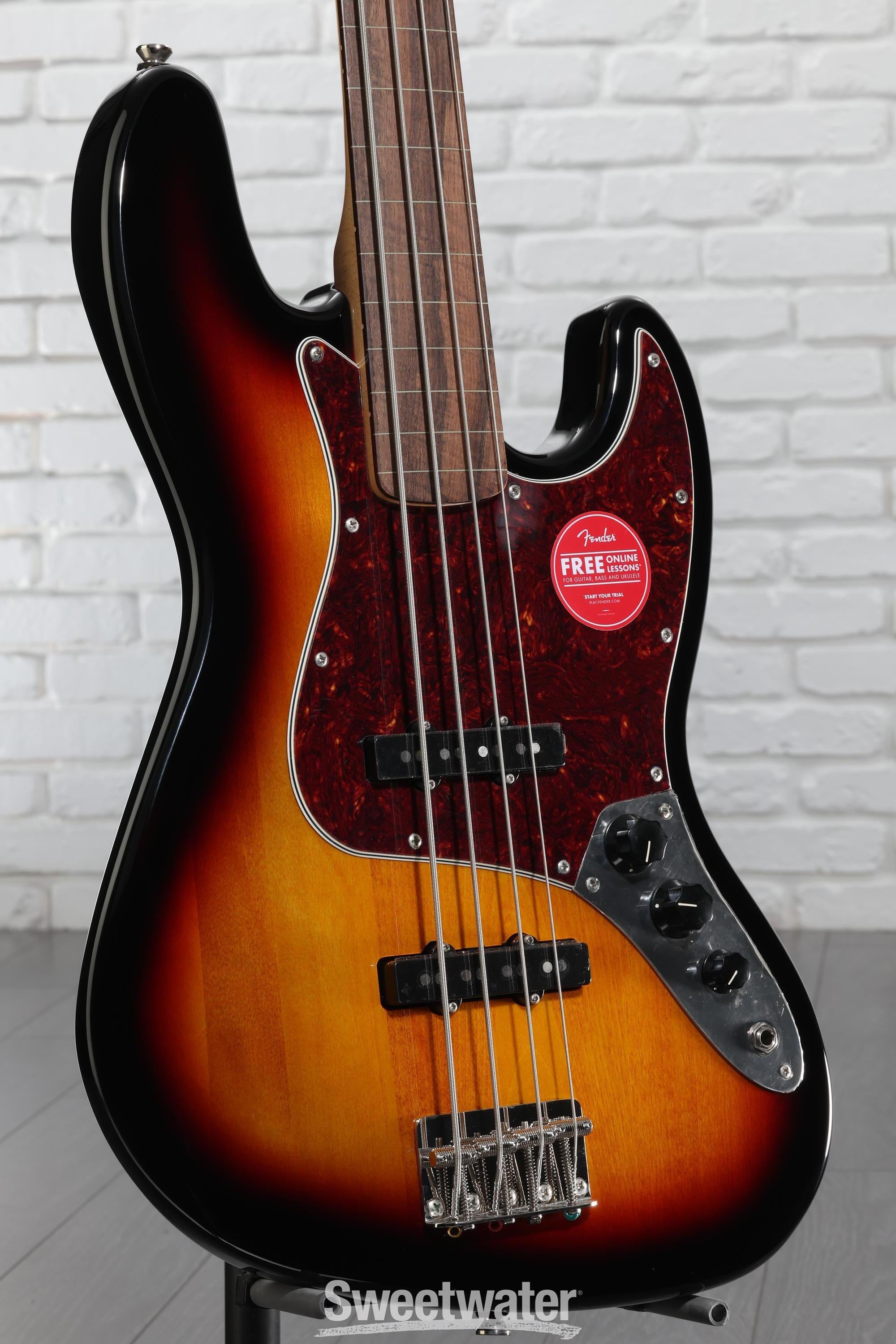 Squier Classic Vibe '60s Fretless Jazz Bass - 3-Tone Sunburst