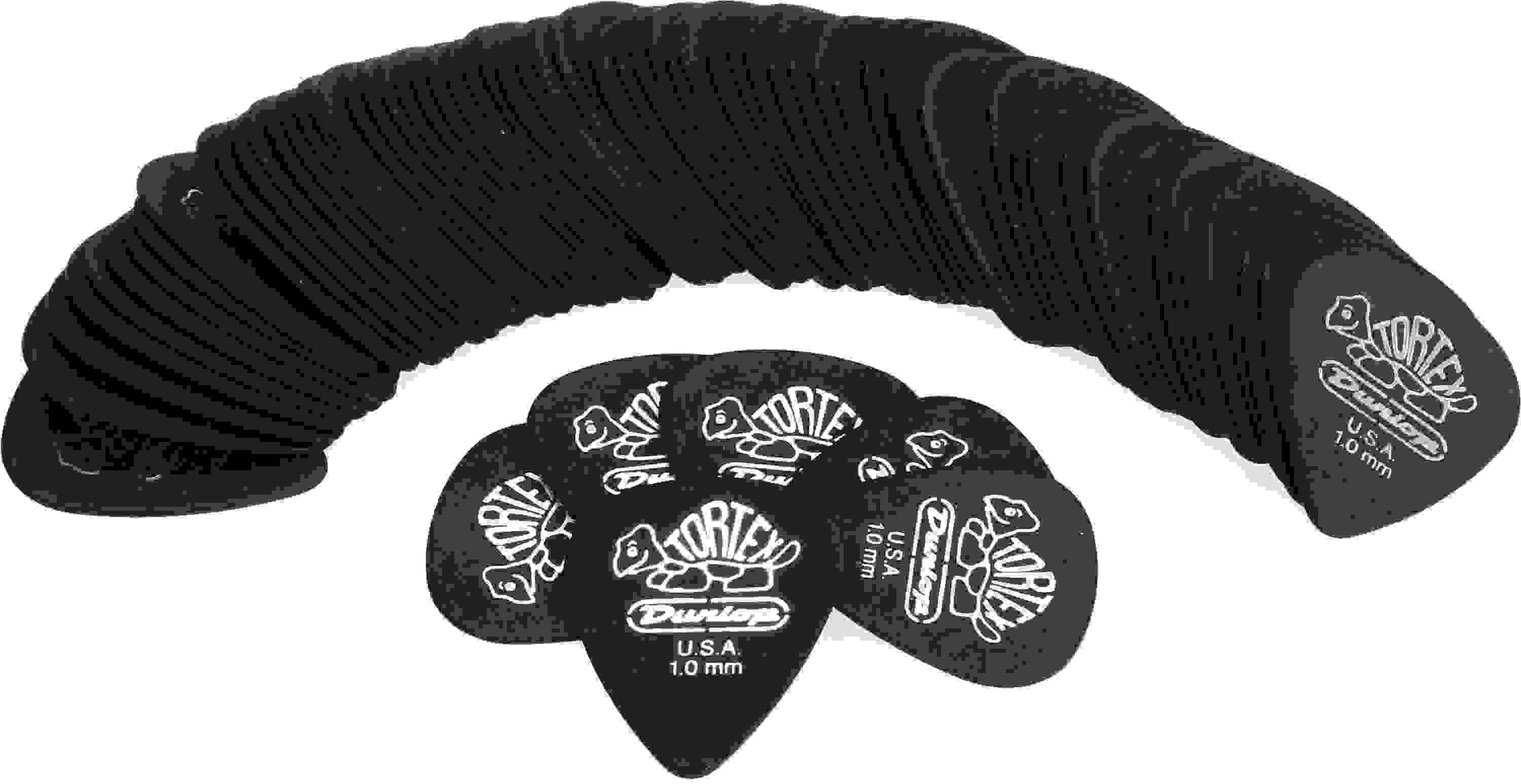 Dunlop Tortex Standard Guitar Picks - 1.0mm Black (72-pack)