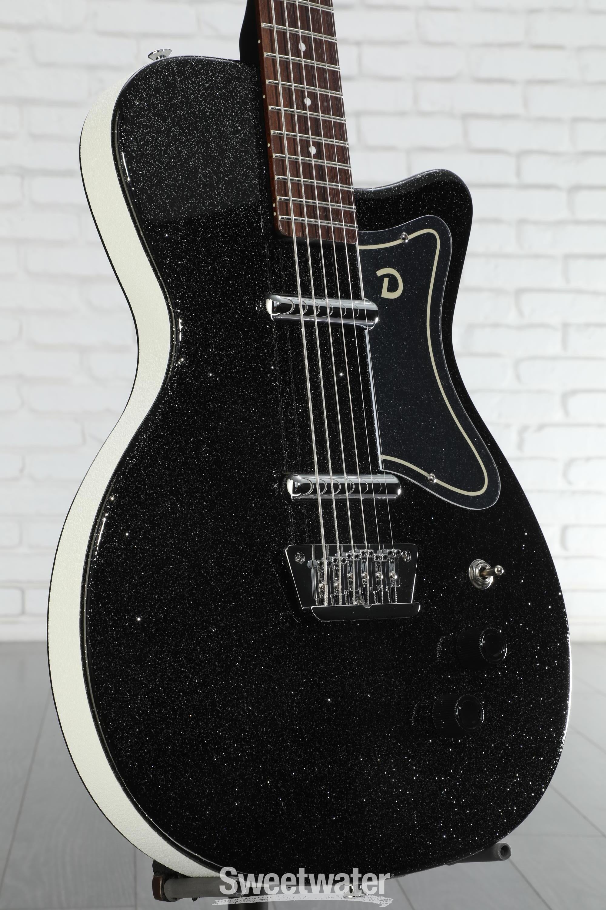 Danelectro Baritone Electric Guitar - Black Metalflake