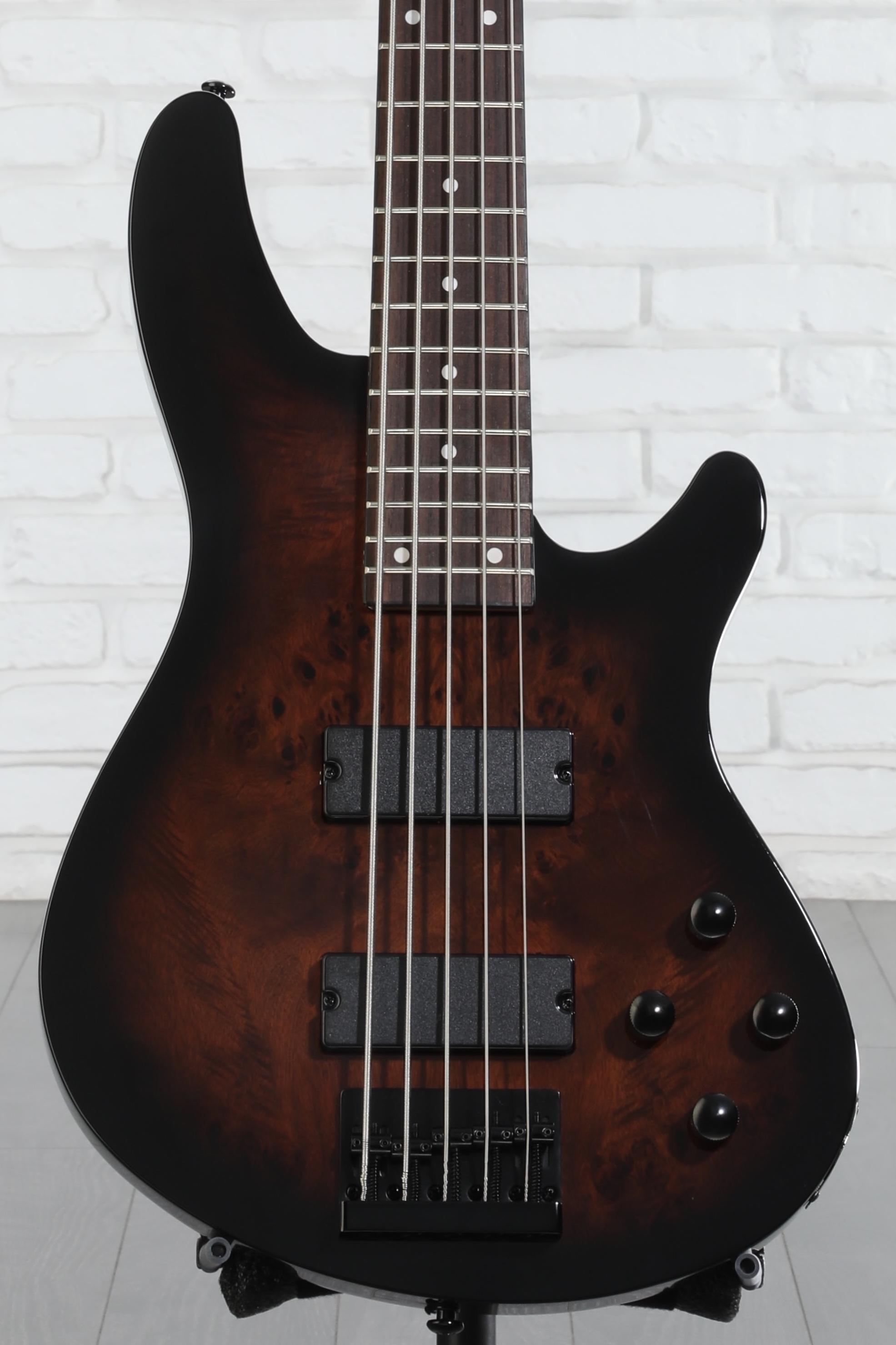 Schecter C-5 Standard 5-string Electric Bass - Tobacco Burl