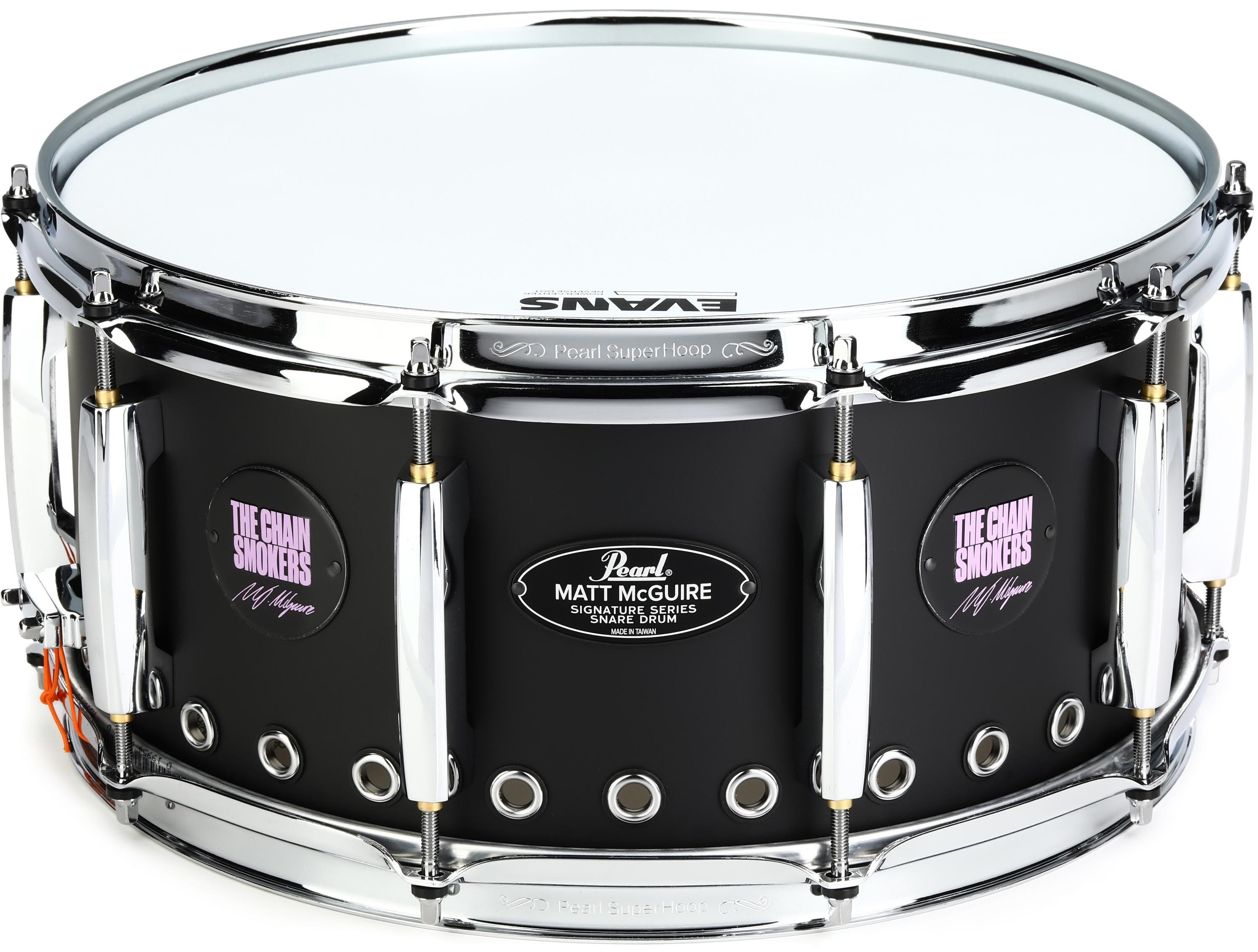 Pearl OG Sensitone Heritage Brass Snare Drum - 6.5 x 14 - Black