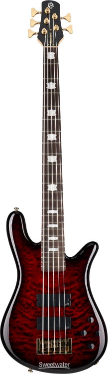 Spector Icon NS-5 5-string Electric Bass Guitar - Black Cherry Gloss