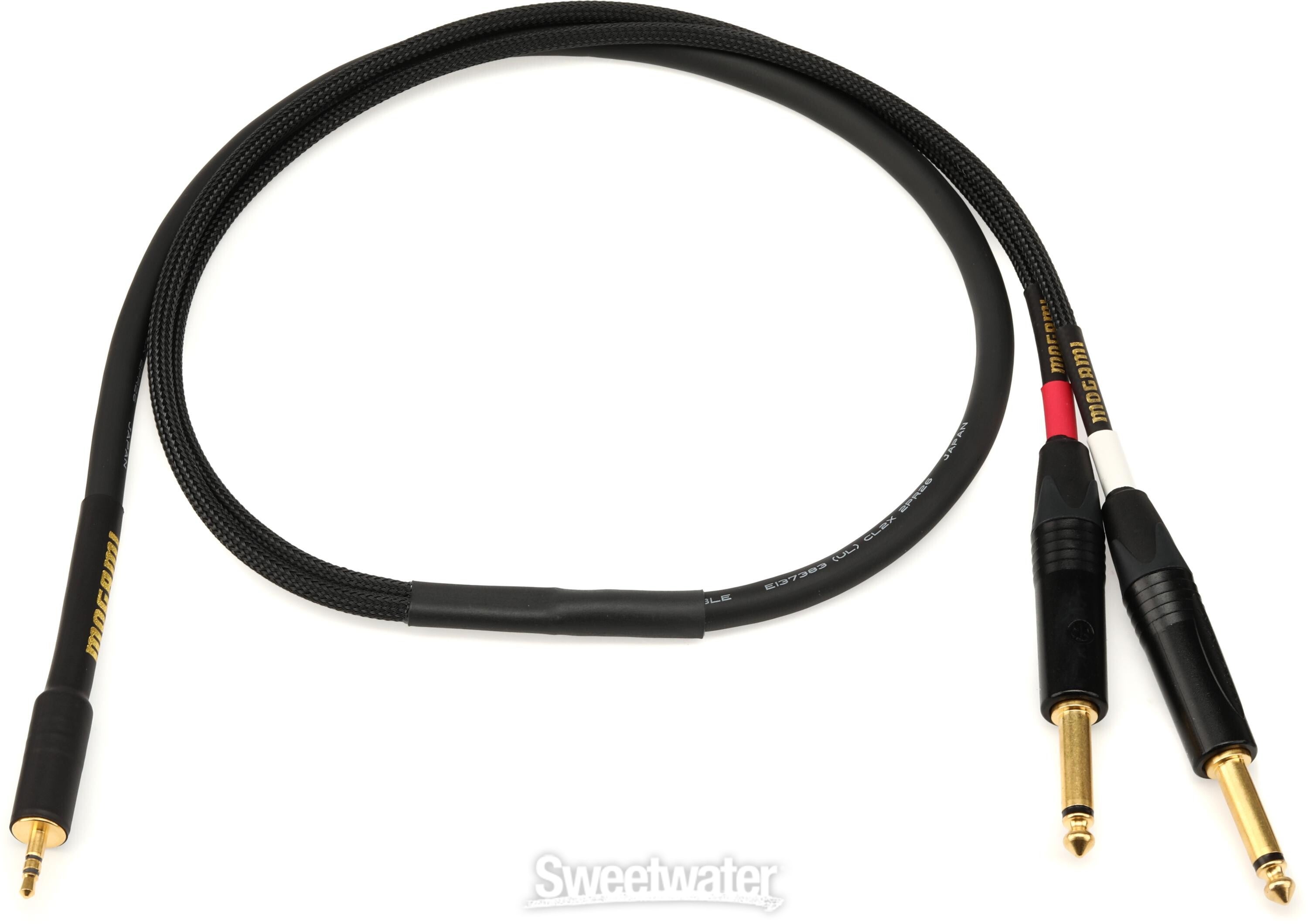 Mogami Gold Stereo Breakout/Insert Cable 3.5mm TRS Male to