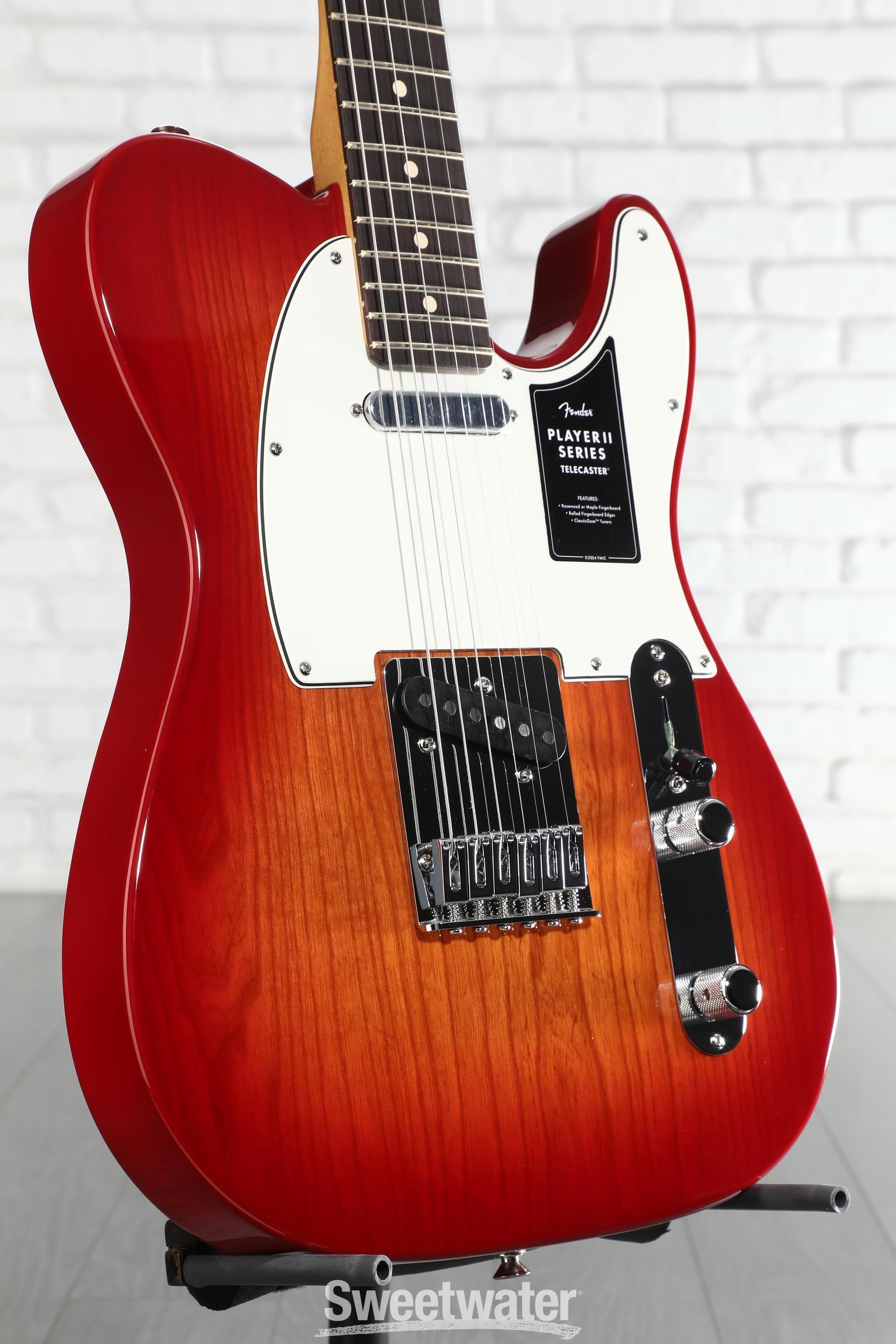 Photo of Fender Player II Telecaster Electric Guitar - Aged Cherry Burst with Rosewood Fingerboard