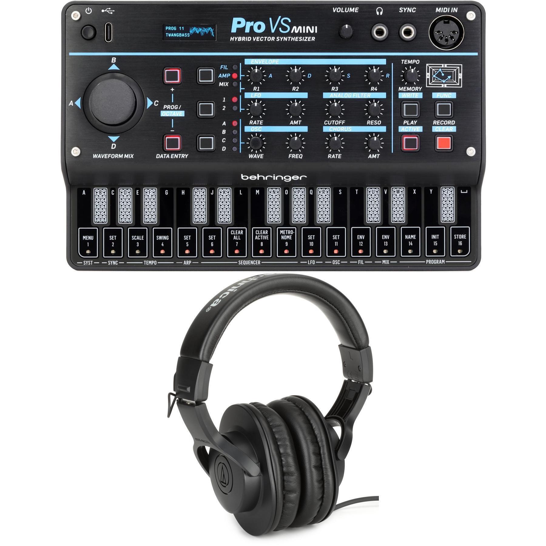 Photo of Behringer Pro VS Mini Hybrid Vector Synthesizer with Headphones