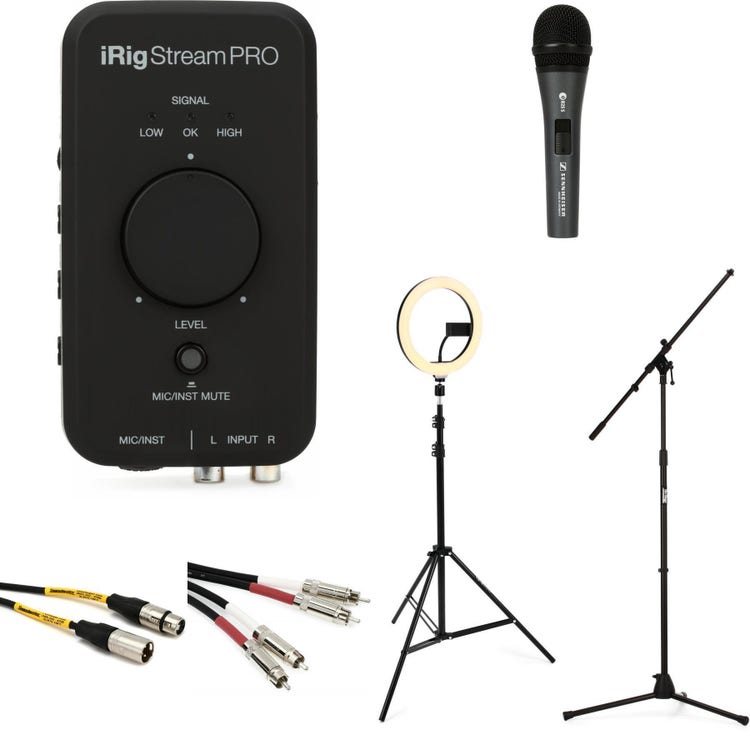 Condenser microphone and audio interface combined into one iRig