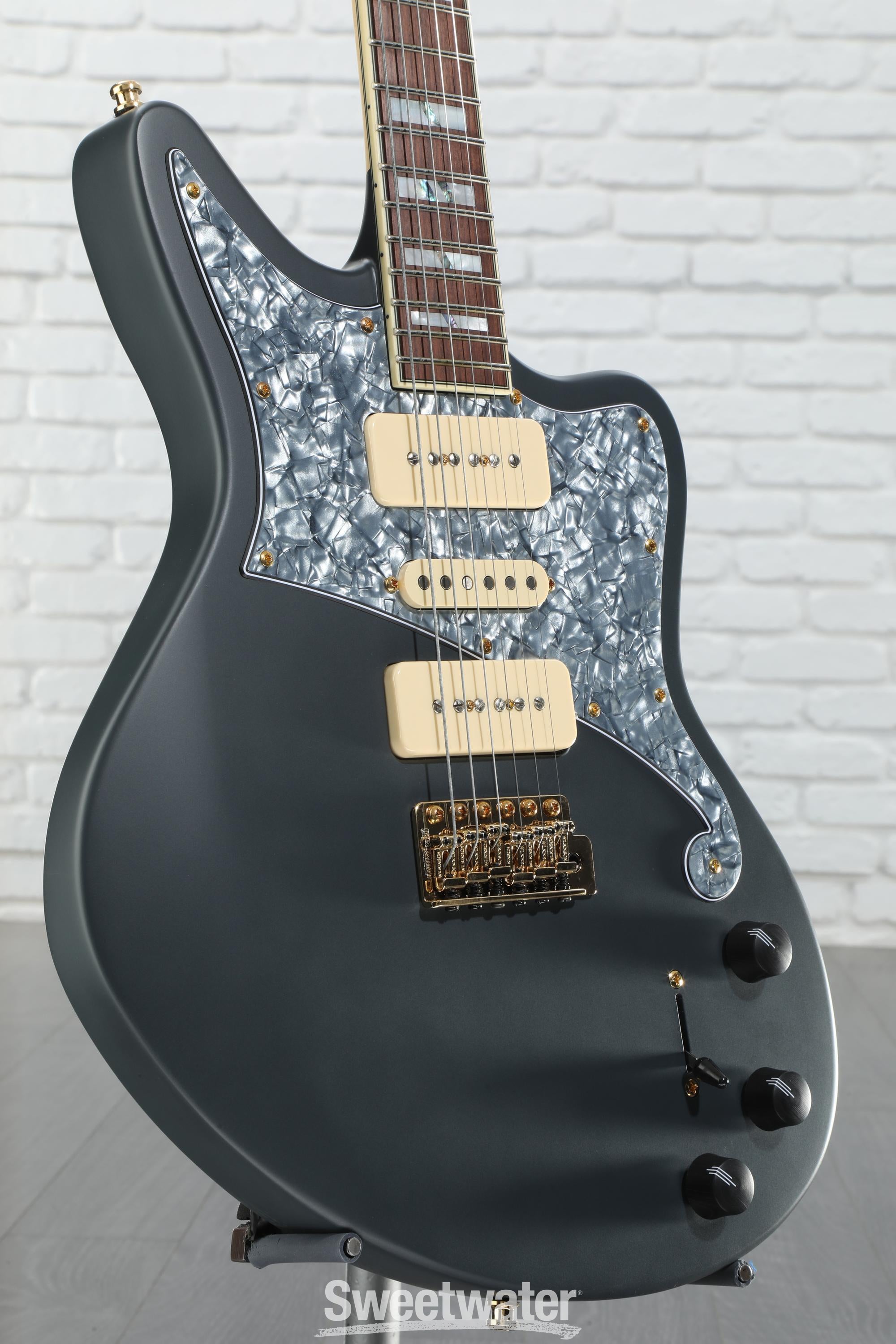 D'Angelico Deluxe Bob Weir Bedford - Matte Stone | Sweetwater