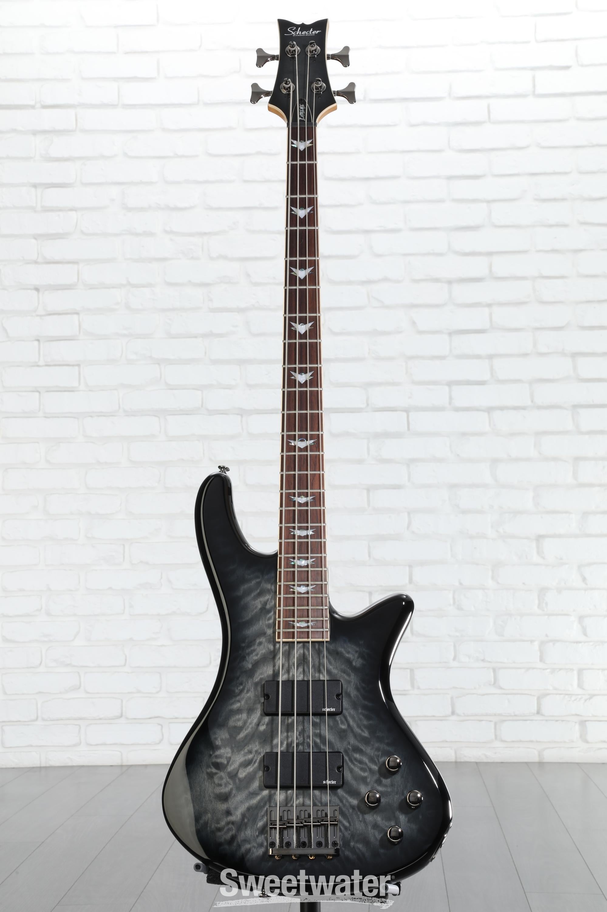 Schecter Stiletto Extreme 4 Bass Guitar - See-Thru Black