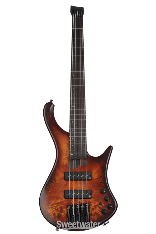 Ibanez EHB Ergonomic Headless 5-string Bass Guitar - Dragon Eye Burst Low  Gloss