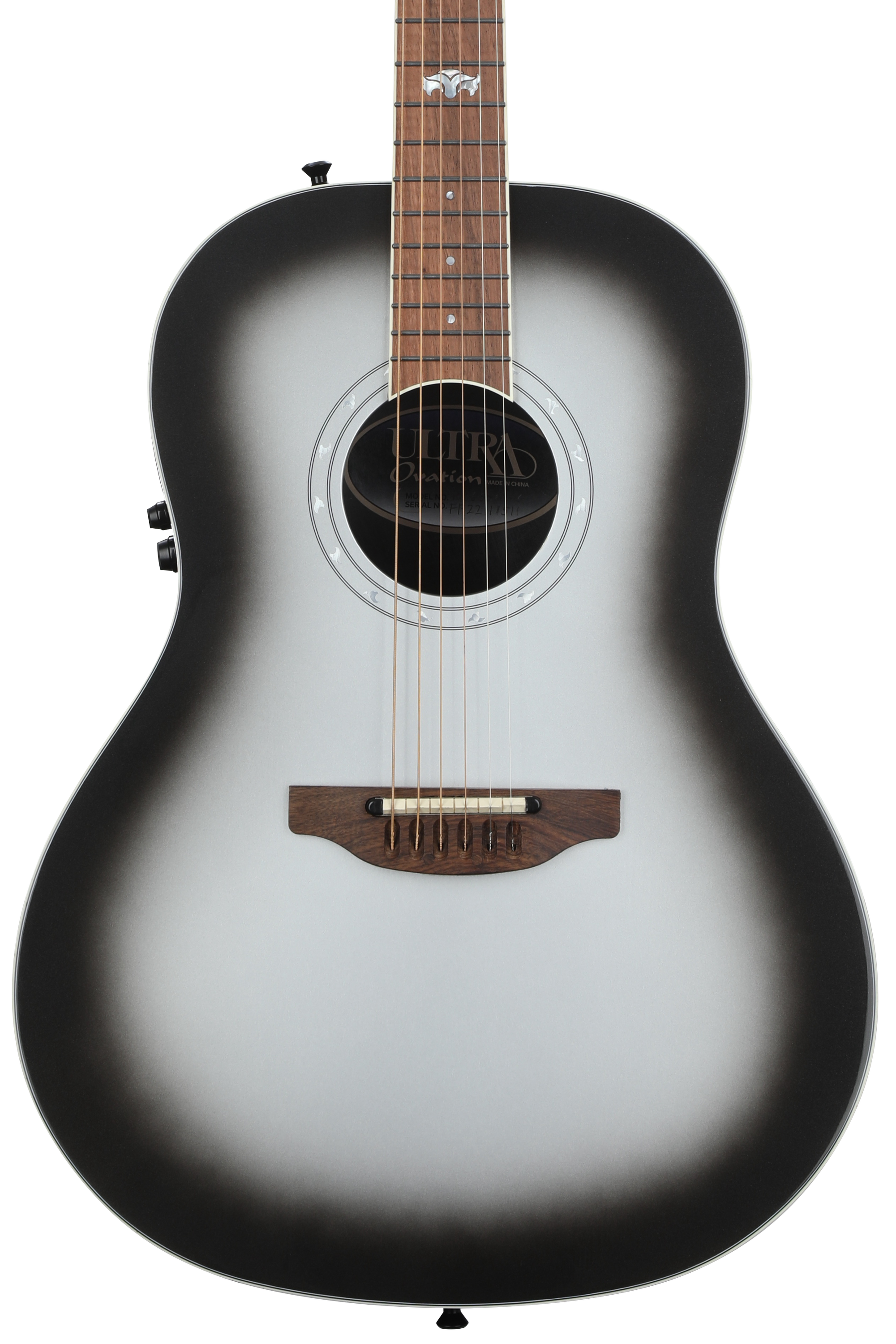 Ovation Ultra E 1516 Mid Depth Acoustic-electric Guitar - Silver