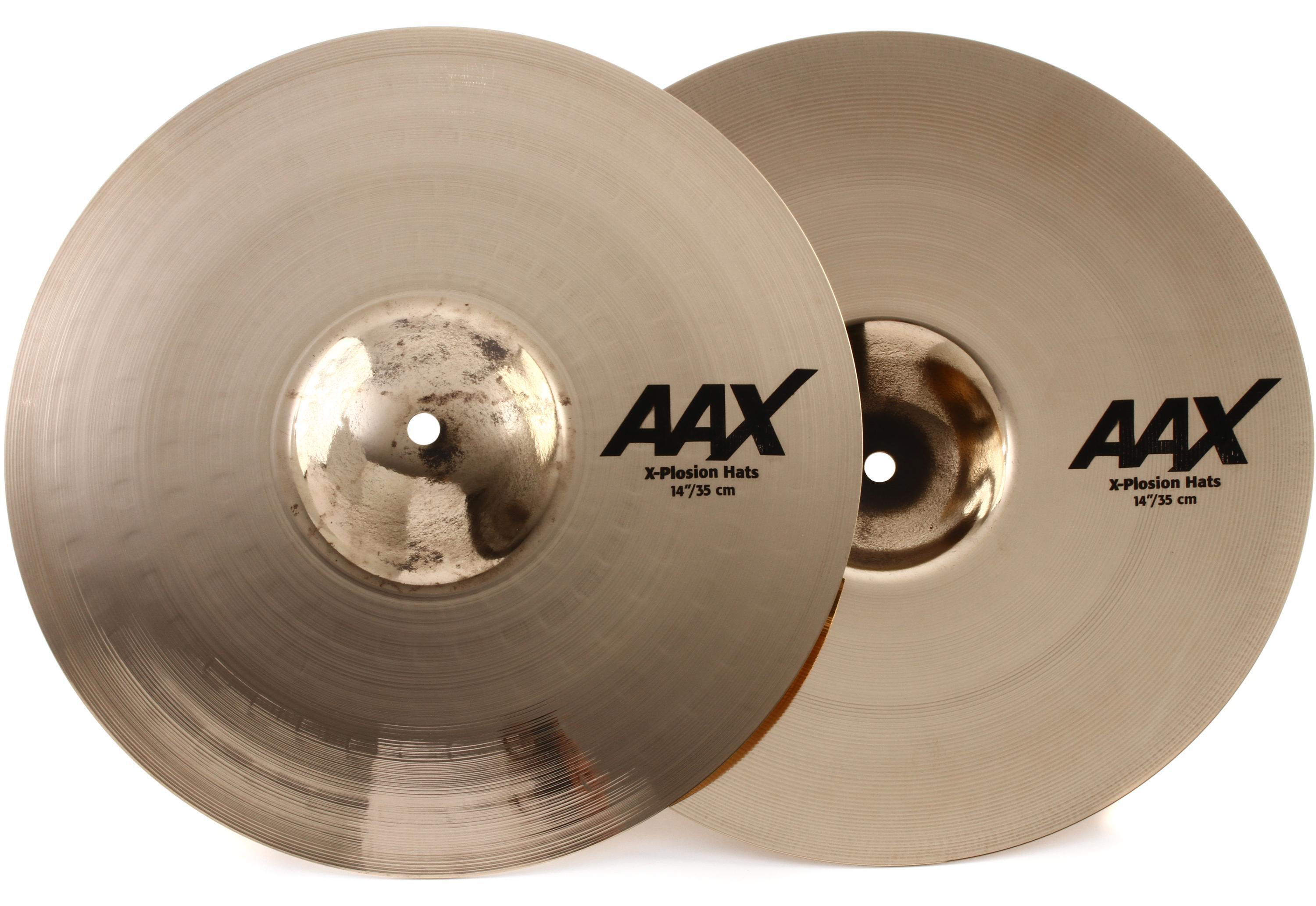 Sabian 14 inch AAX X-Plosion Hi-hat Cymbals - Brilliant Finish 