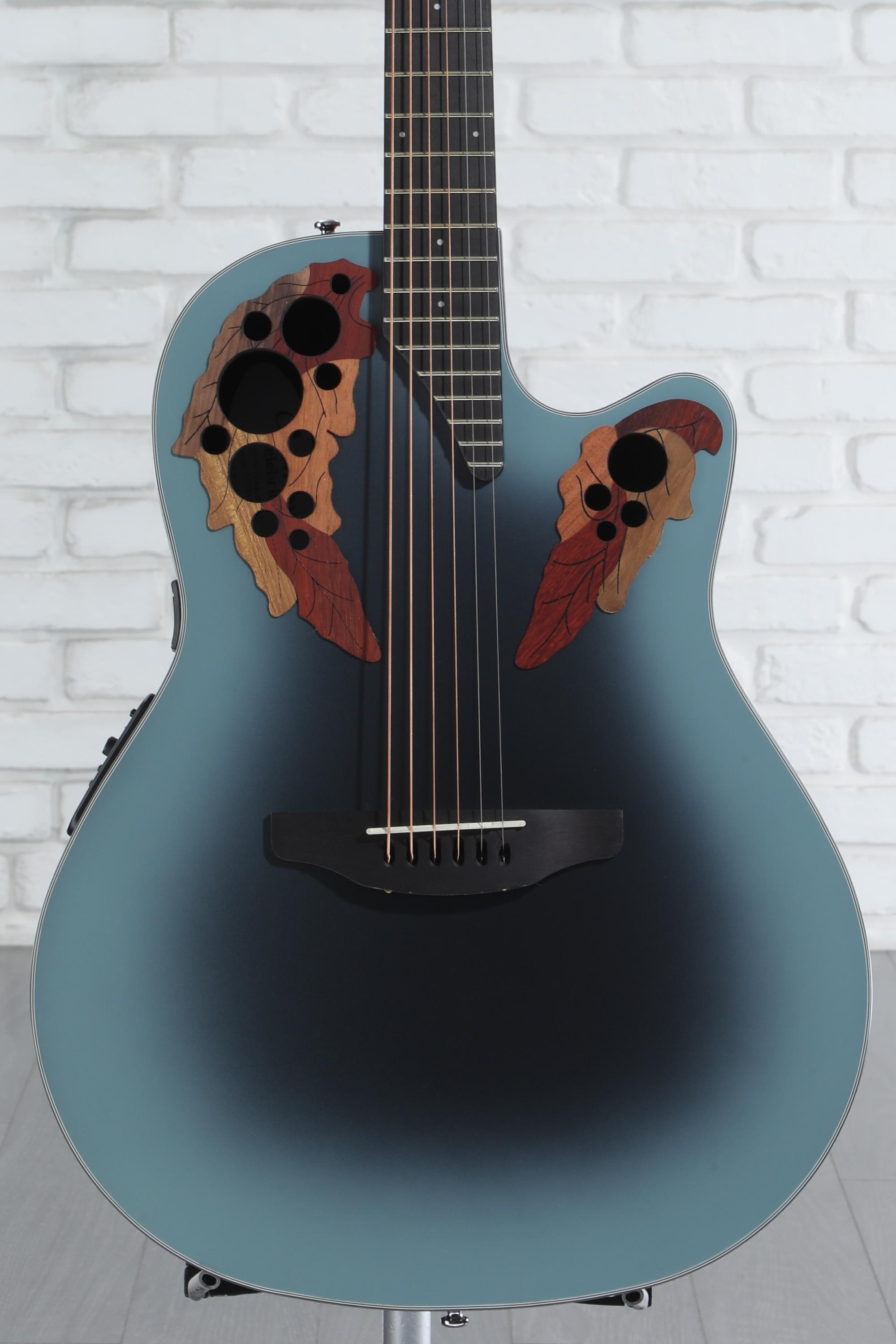 Ovation Celebrity Elite CE44-RBB Mid-Depth Acoustic-Electric Guitar -  Reverse Blue Burst | Sweetwater