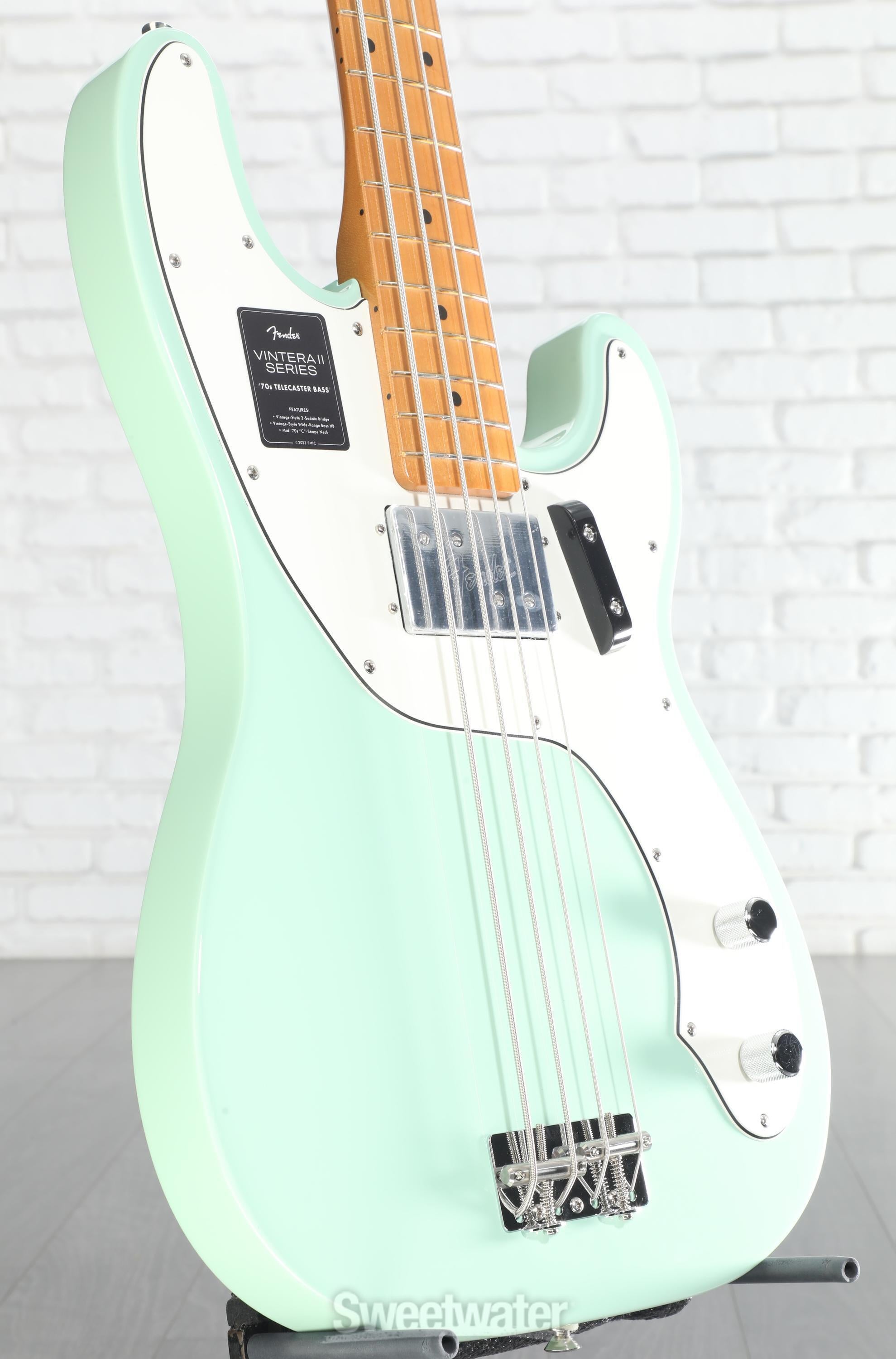 Fender Vintera II '70s Telecaster Bass - Surf Green | Sweetwater