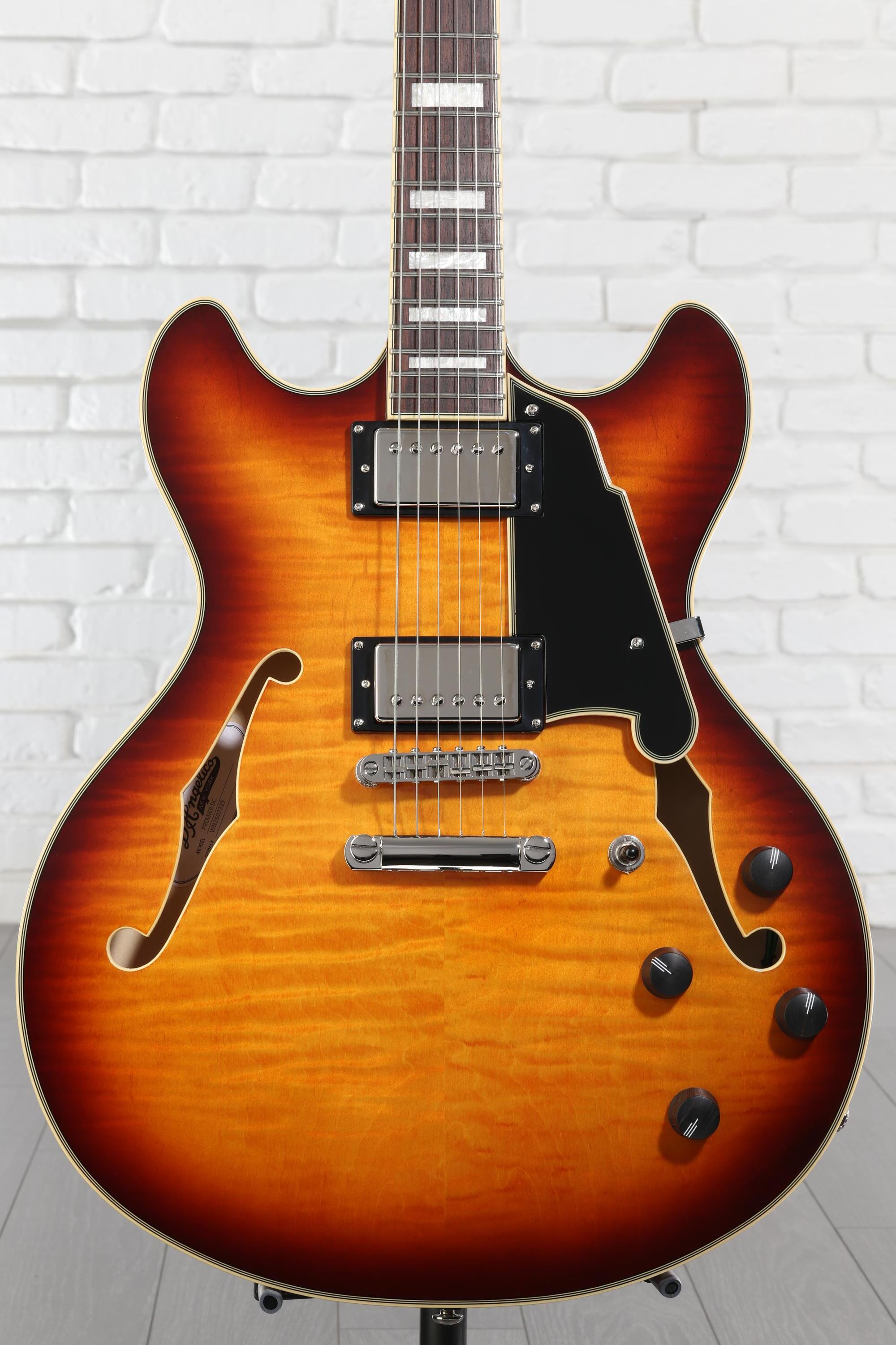 D'Angelico Premier DC Electric Guitar - Dark Iced Tea Burst with