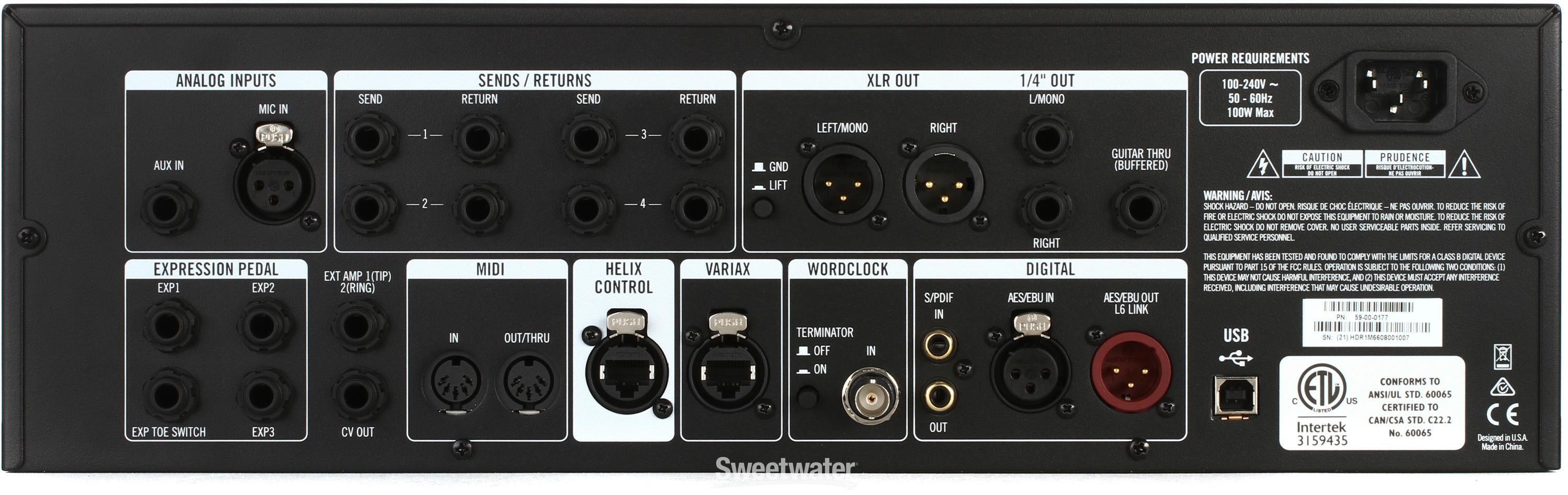 Line 6 Helix Rack Guitar Multi-effects Rack Processor | Sweetwater