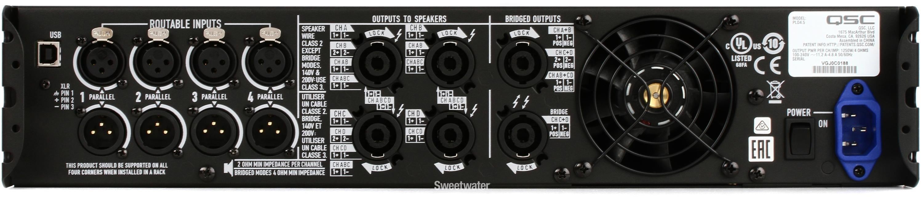 QSC PLD4.5 Power Amplifier with DSP | Sweetwater