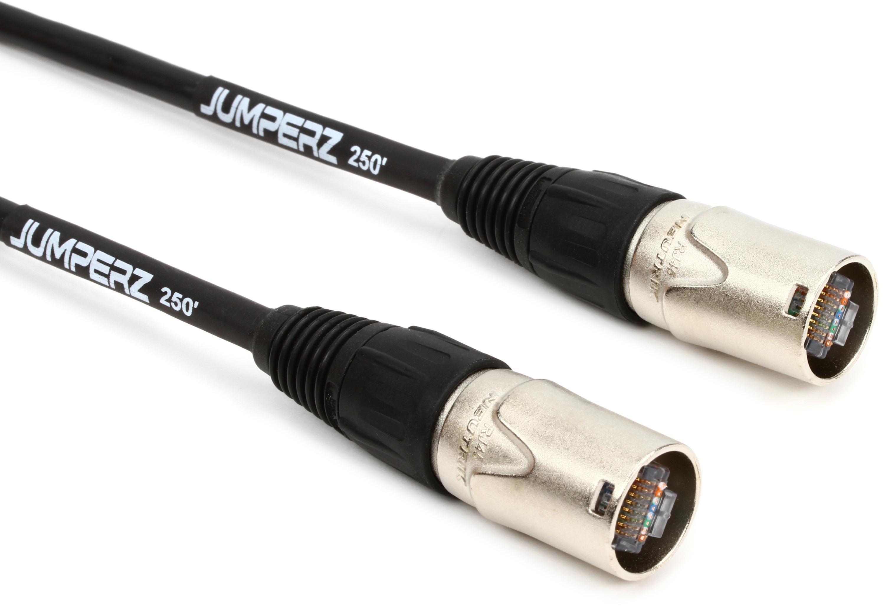 JUMPERZ Blue Line Shielded Cat 5e Cable with etherCON Connectors