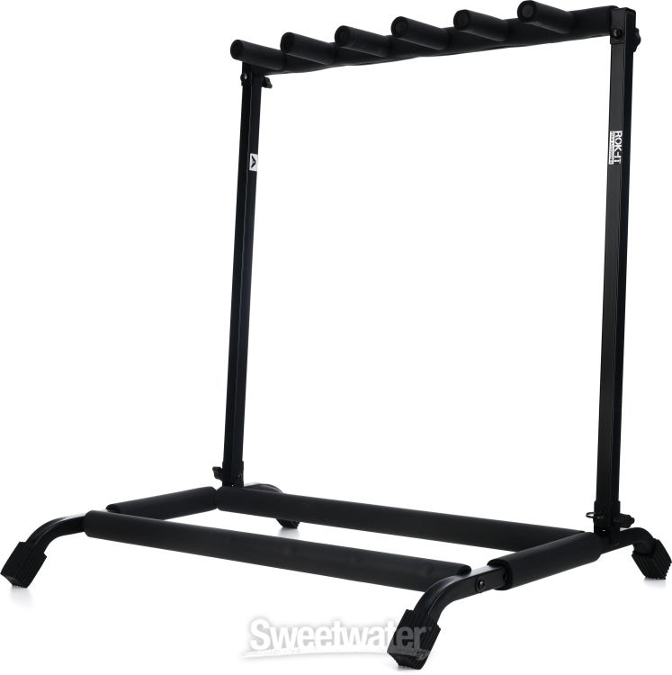 Rok-It RI-GTR-RACK5 Collapsible Folding Guitar Rack for 5 Acoustic or Electric Guitars