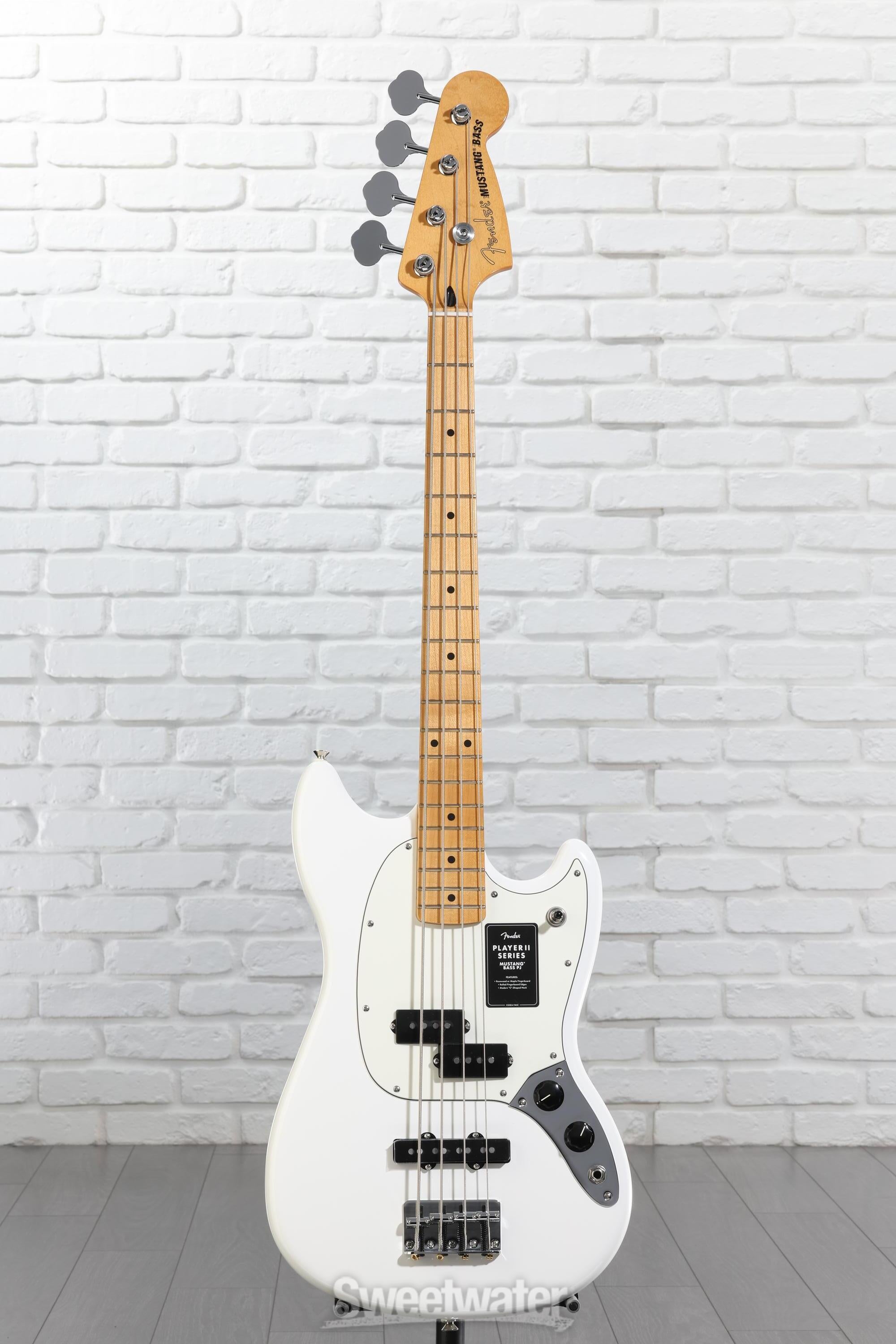 Fender Player II Mustang Bass PJ - Polar White with Maple