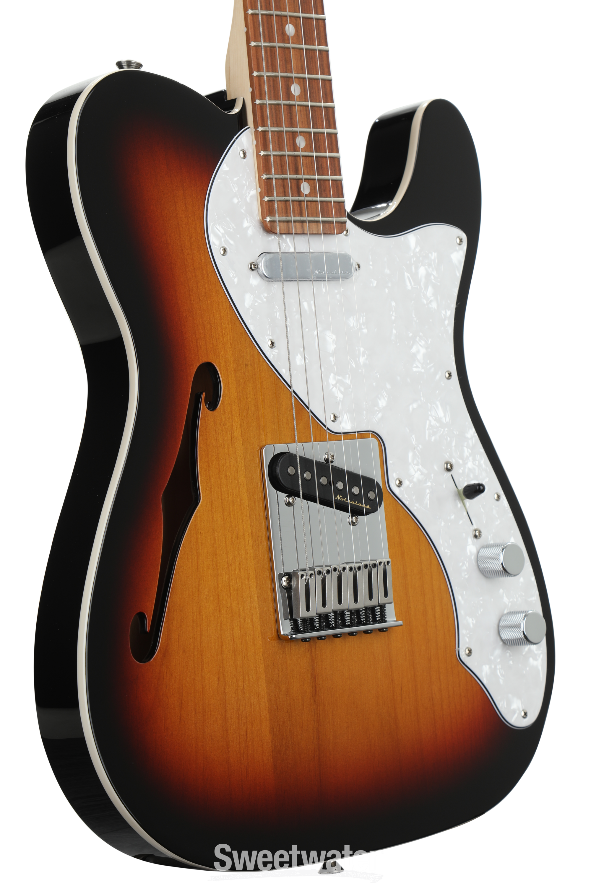 Fender Deluxe Telecaster Thinline 3 Color Sunburst with Pau