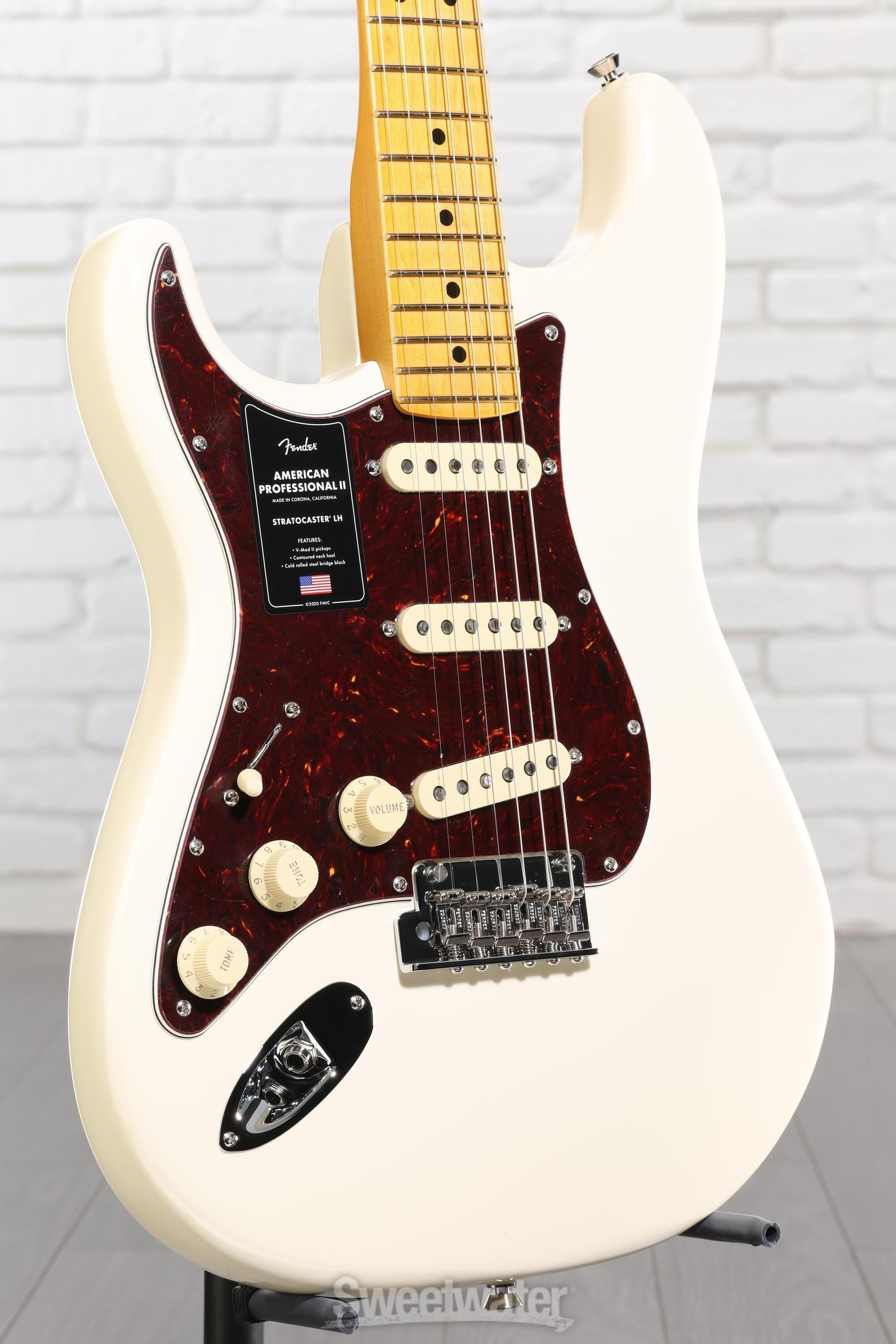 Photo of Fender American Professional II Stratocaster Left-handed - Olympic White with Maple Fingerboard