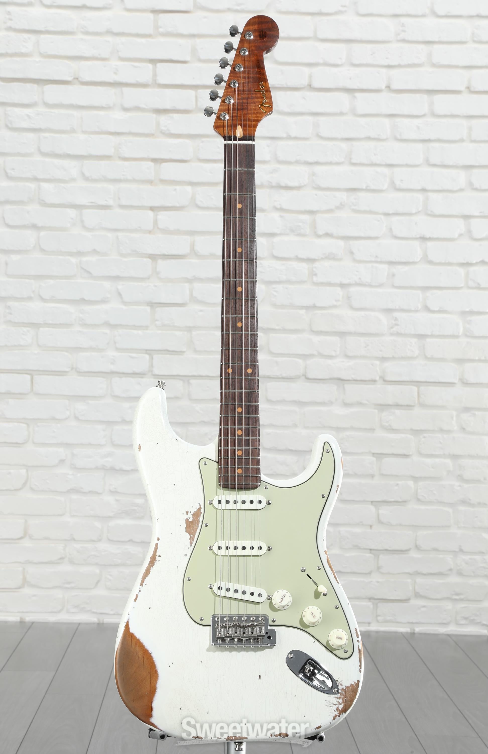 ★OlympicWhite Relic LaquerStratocaster★ Fender Custom Shop White Lightning Stratocaster Relic