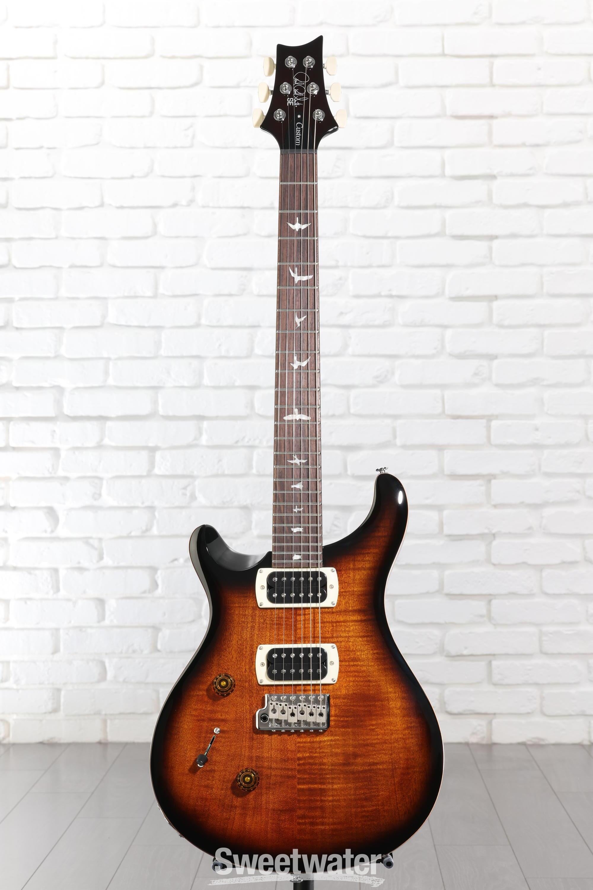 PRS SE Custom 24 Left-handed Electric Guitar - Black Gold Sunburst
