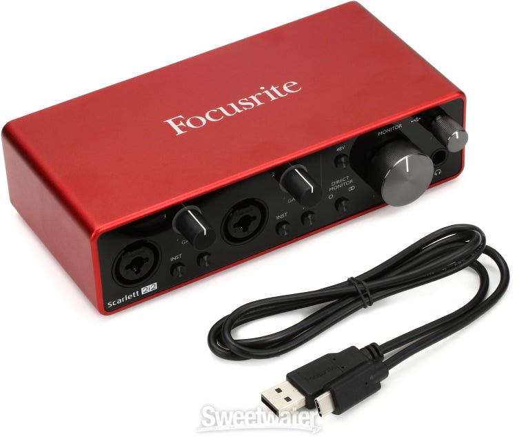 Focusrite Scarlett 2i2 - 2x2 USB Audio Interface (3rd Gen)