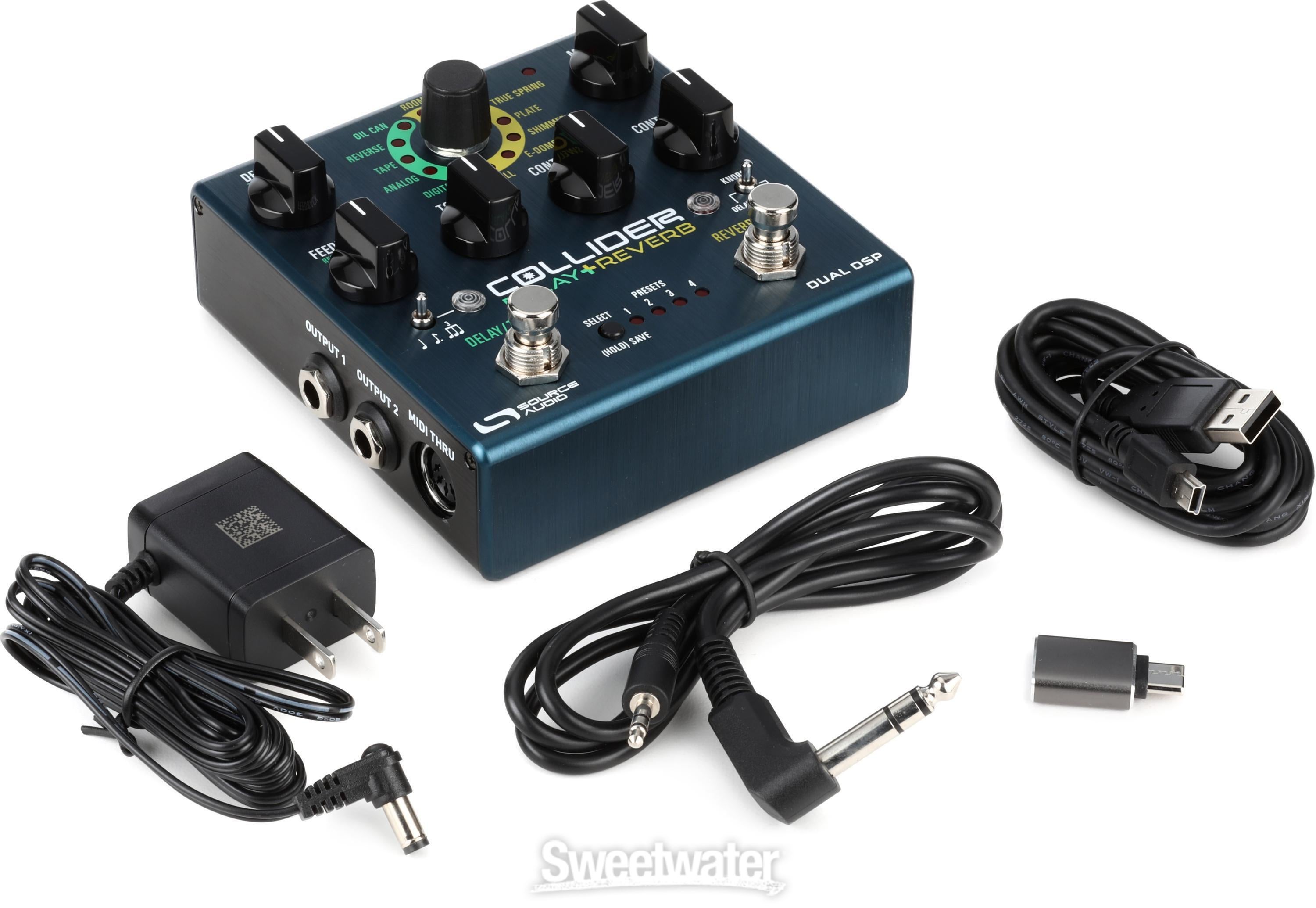 Source Audio Collider Stereo Delay+Reverb Pedal | Sweetwater