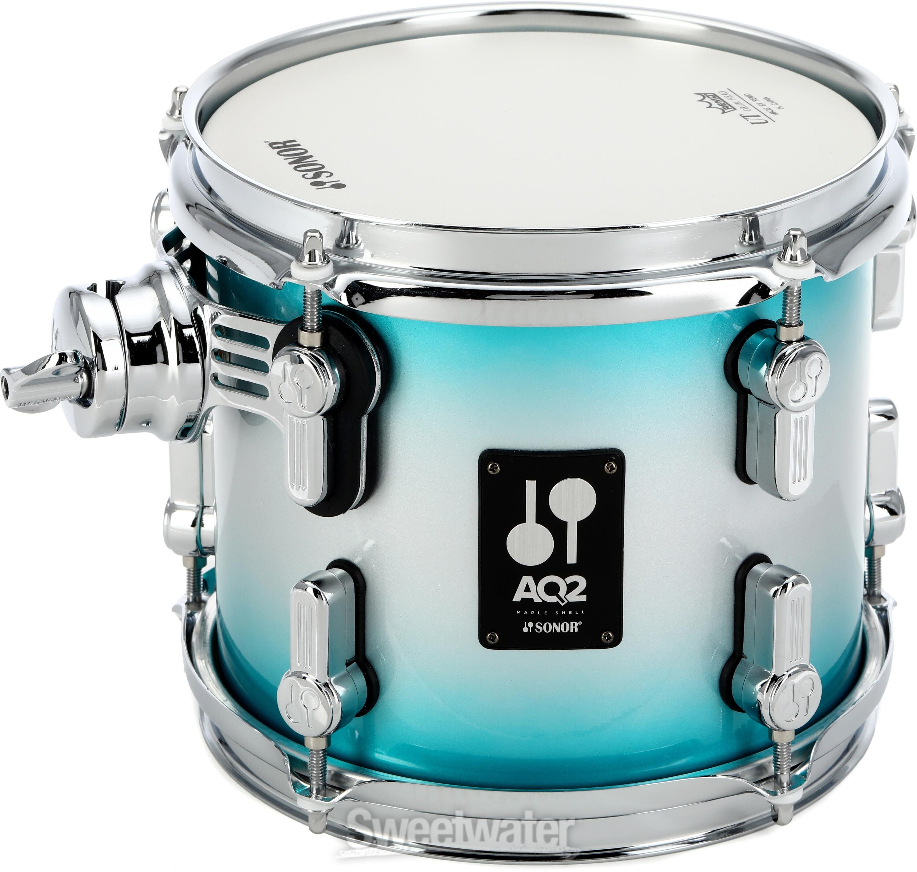 Sonor AQ2 Mounted Tom - 8 x 7 inch - Aqua Silver Burst Lacquer