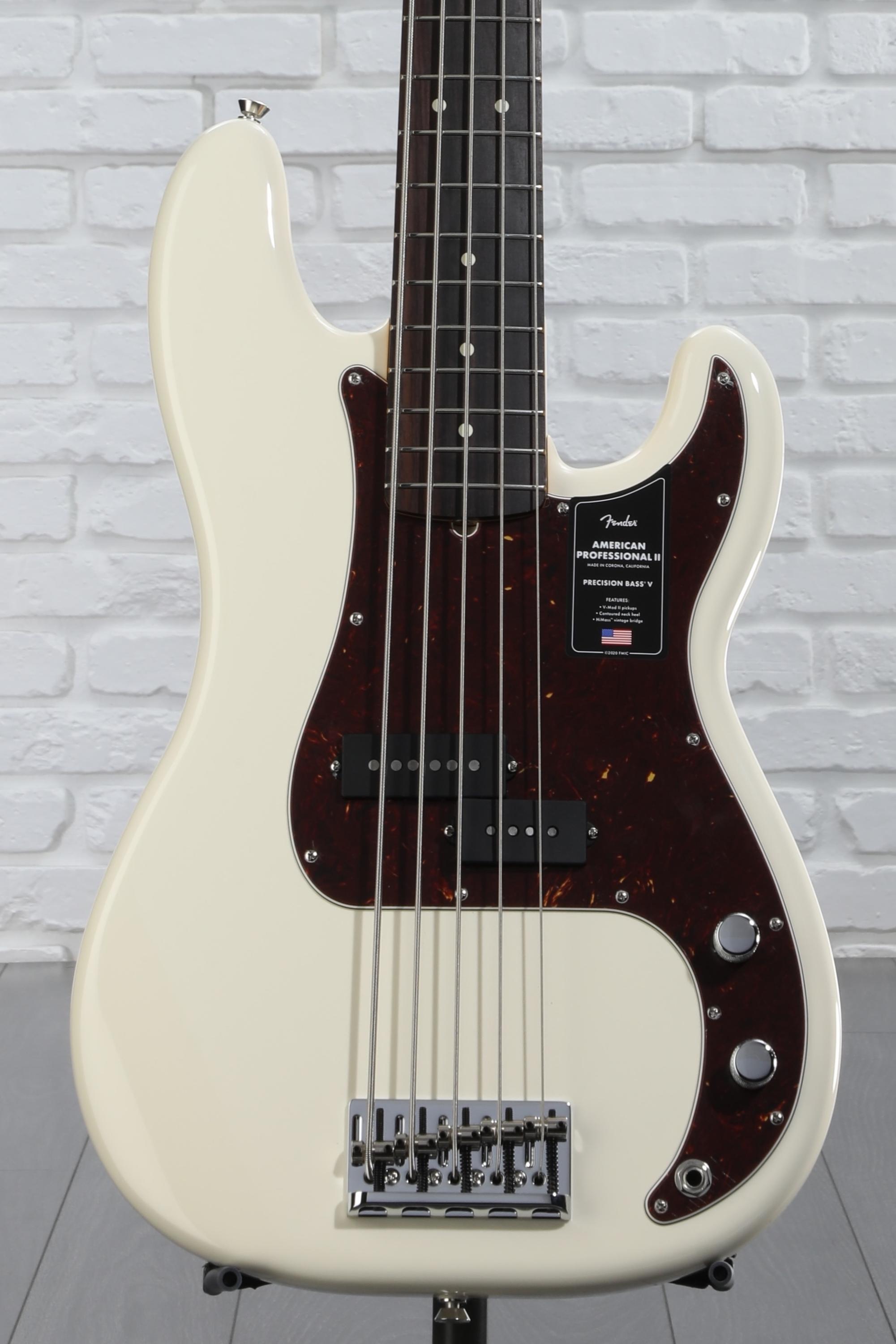 ベース Fender USA ProfessionalII PrecisionBassV Fender American Professional II Precision Bass V, Olympic