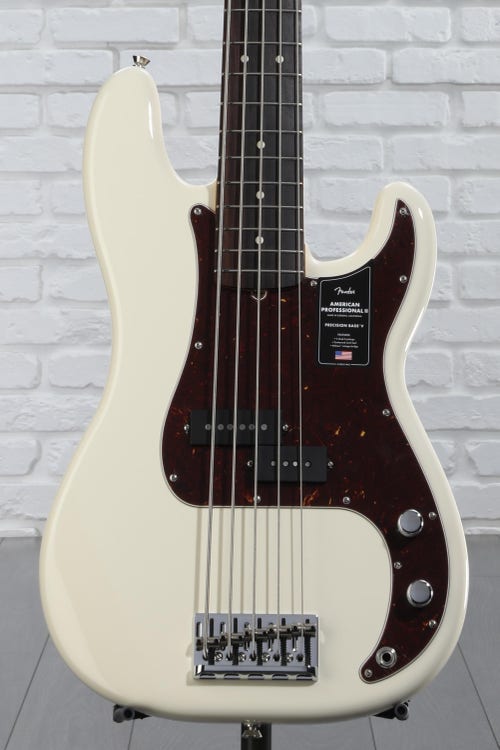 Fender American Professional II Precision Bass V - Olympic White with Rosewood Fingerboard