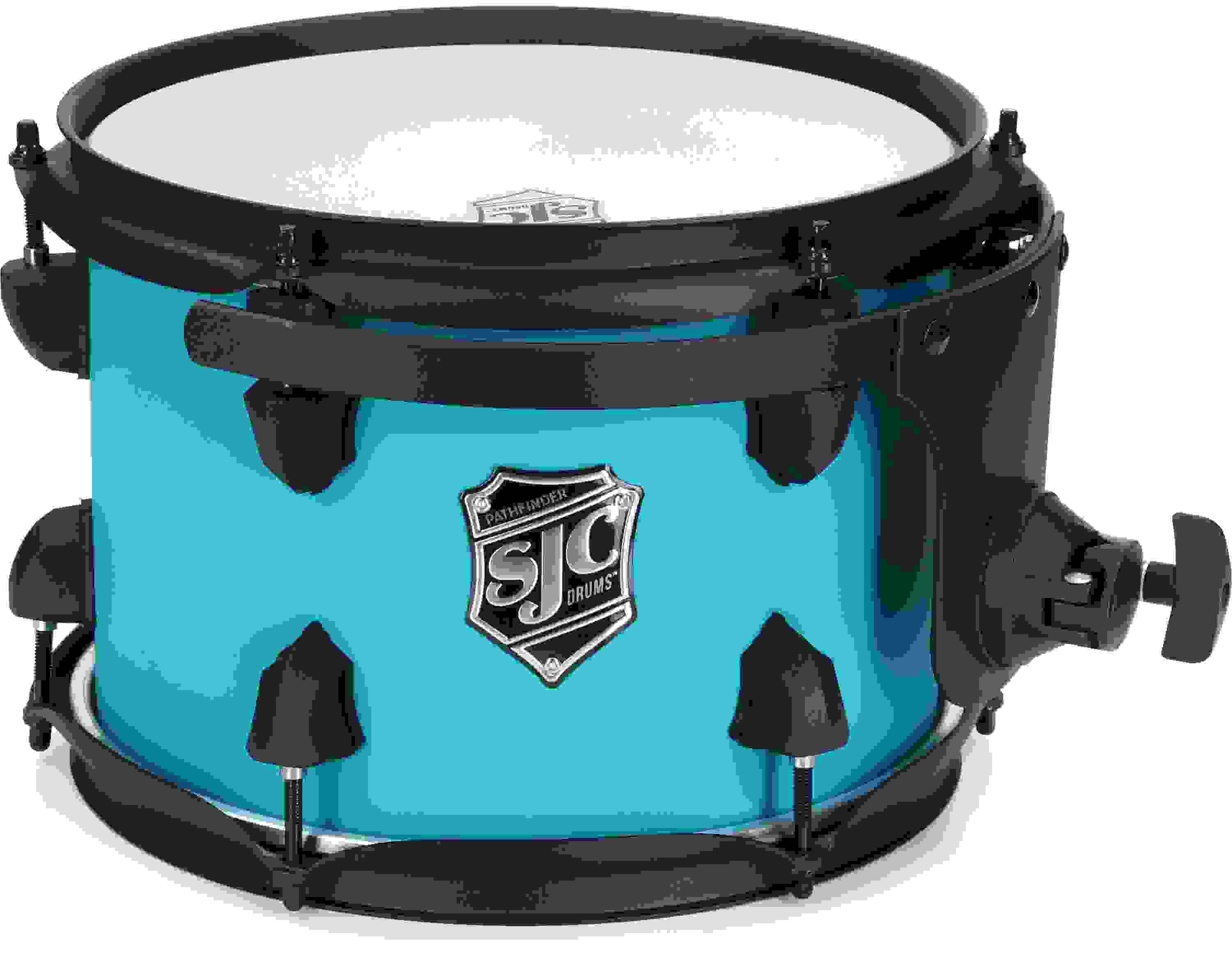 SJC Custom Drums Pathfinder Mounted Tom - 7 inches x 10 inches, Carribean Blue