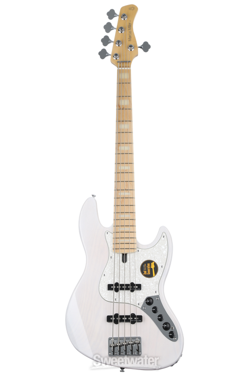 Sire Marcus Miller V7 Swamp Ash 5-string Bass Guitar - White